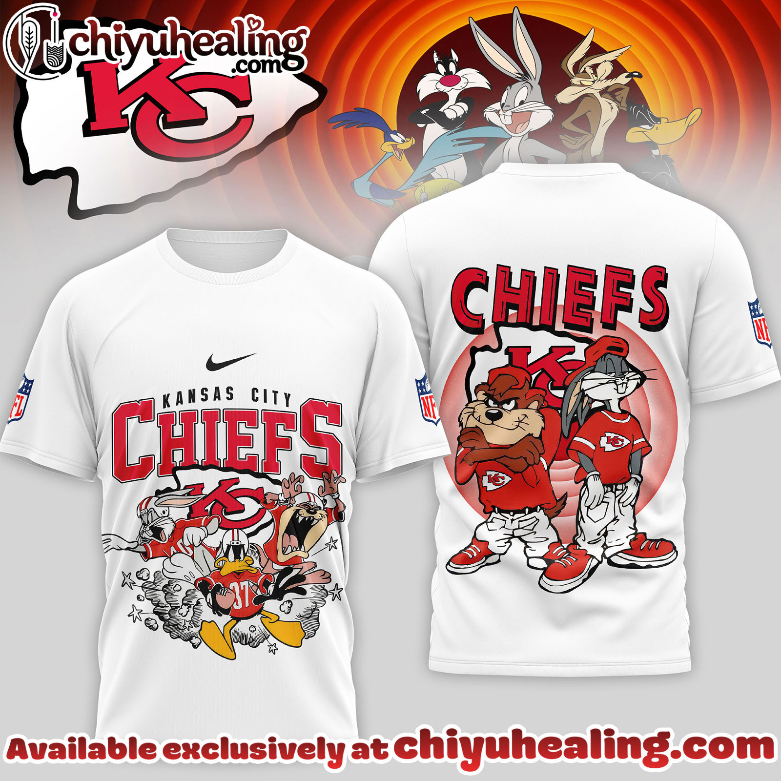 Kansas City Chiefs Premium NFL Looney Tunes 3D Shirt, Hoodie, Sweatshirt, All Team NFL