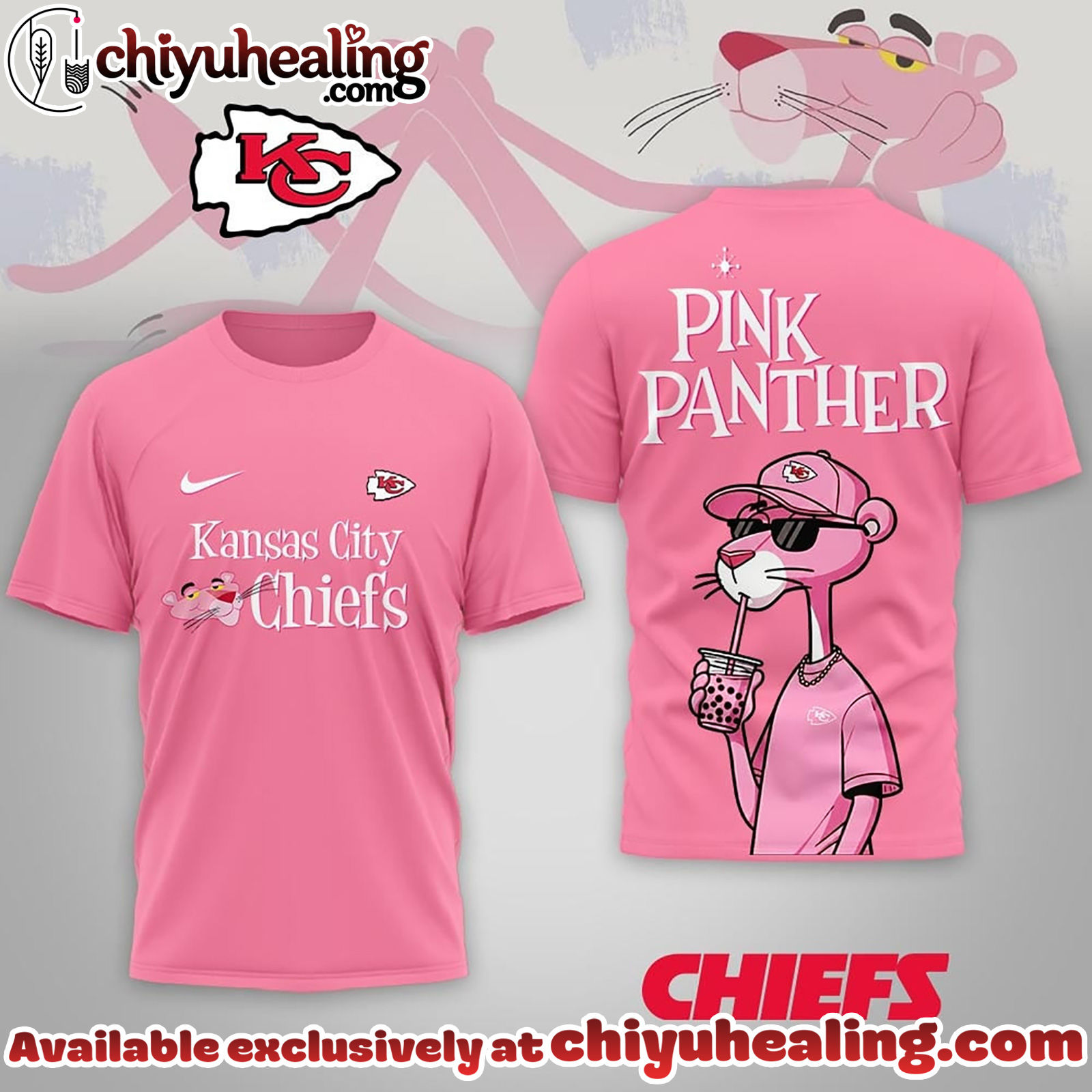 Kansas City Chiefs Premium NFL Pink Panther 3D Shirt, Hoodie, Sweatshirt, All Team NFL