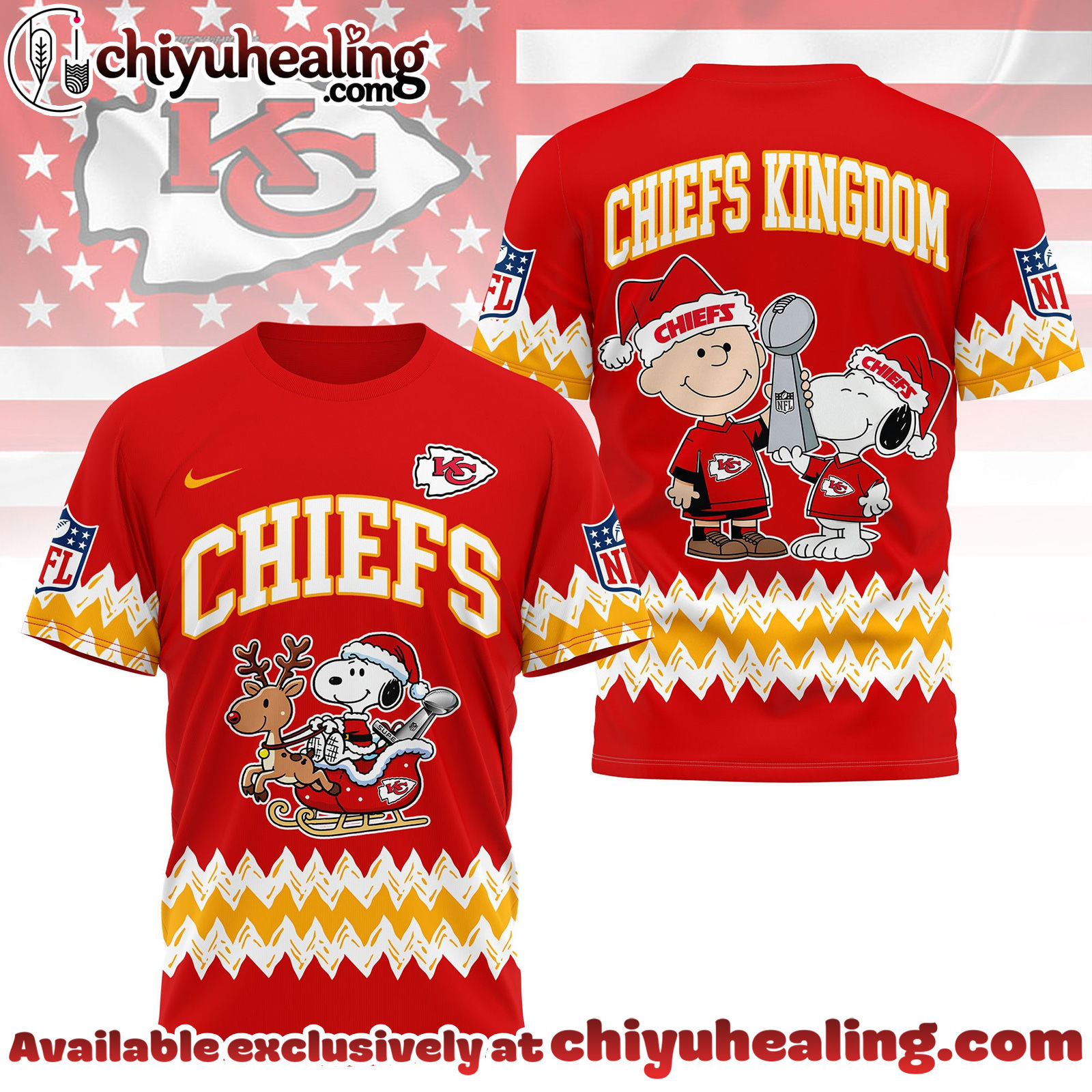 Kansas City Chiefs Premium NFL Snoopy Super Bowl Holiday 3D Shirt, Hoodie, Sweatshirt