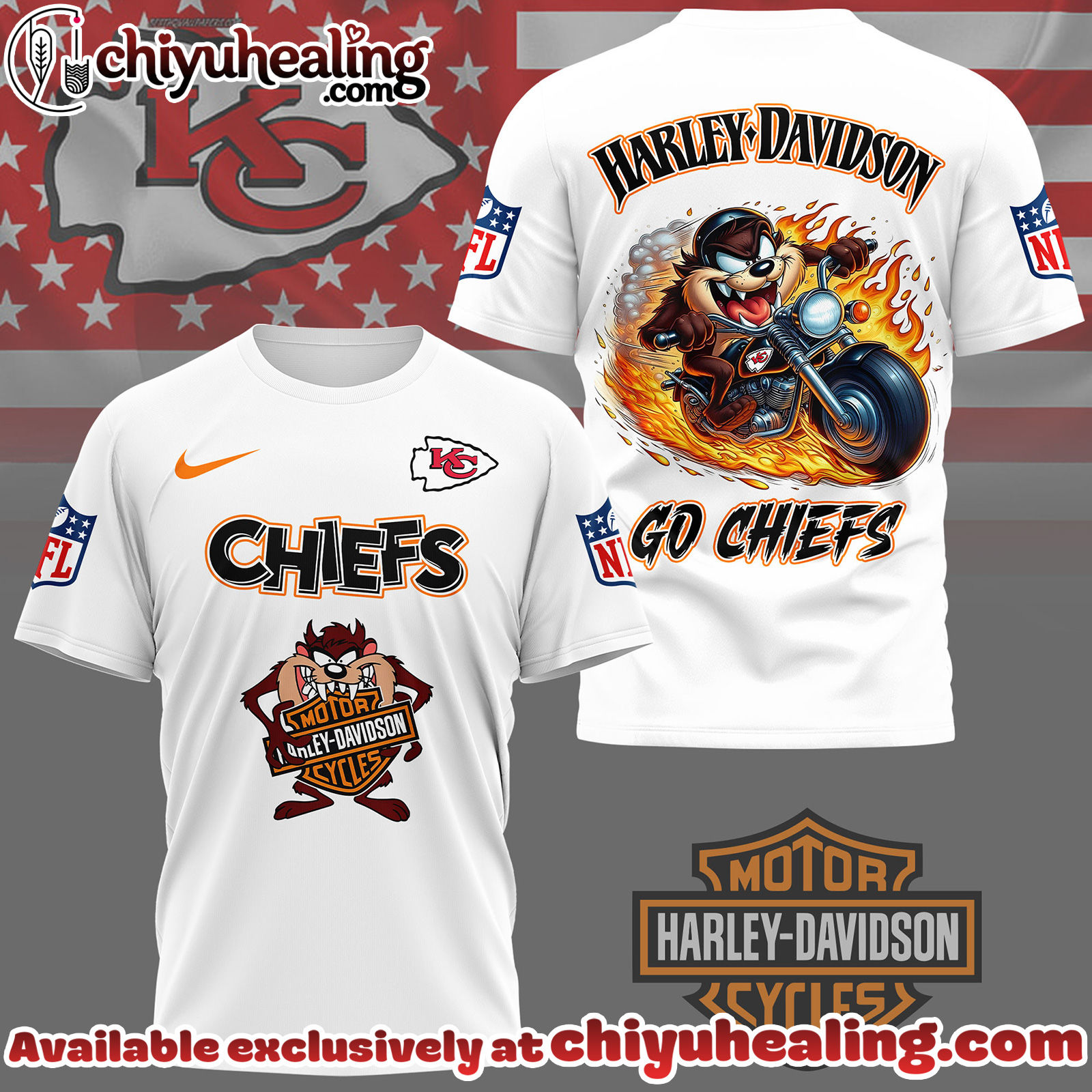 Kansas City Chiefs Premium NFL Taz Looney Tunes 3D Shirt, Hoodie, Sweatshirt, All Team NFL