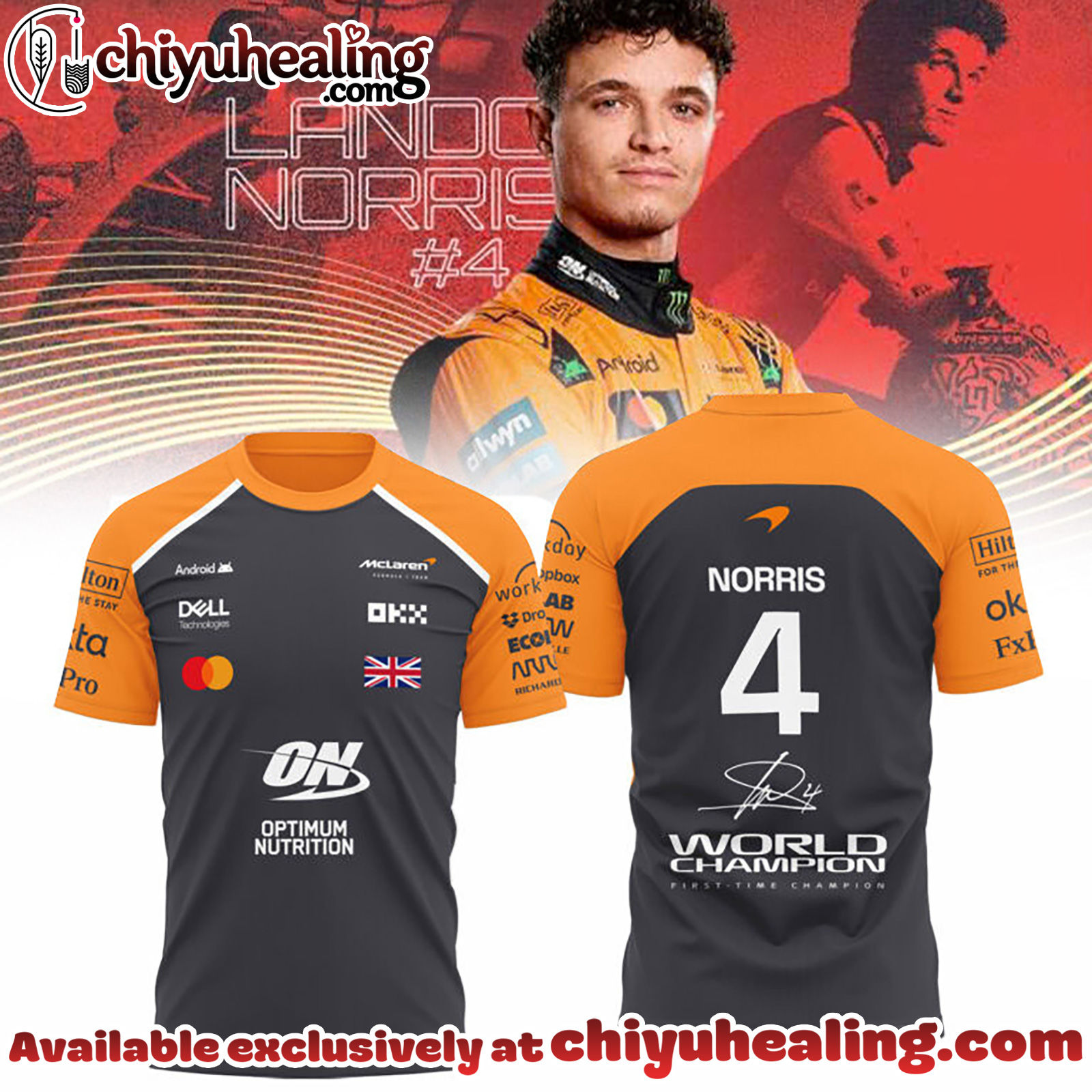 Lando Norris 2025 Drivers World Champion Tshirt, Hoodie, Sweatshirt