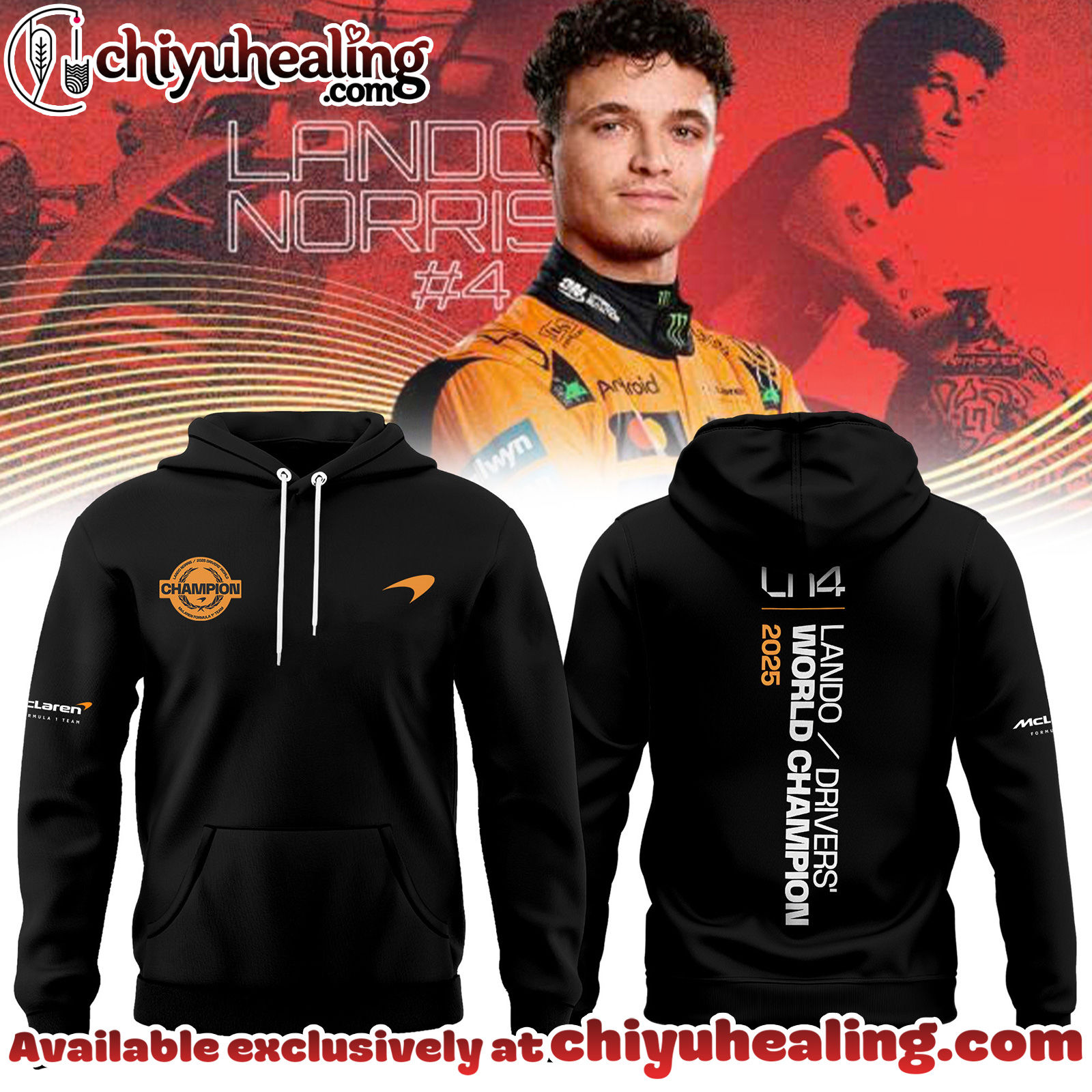 Lando Norris 2025 Drivers World Champion Unisex Hoodie, Sweatshirt, Shirt