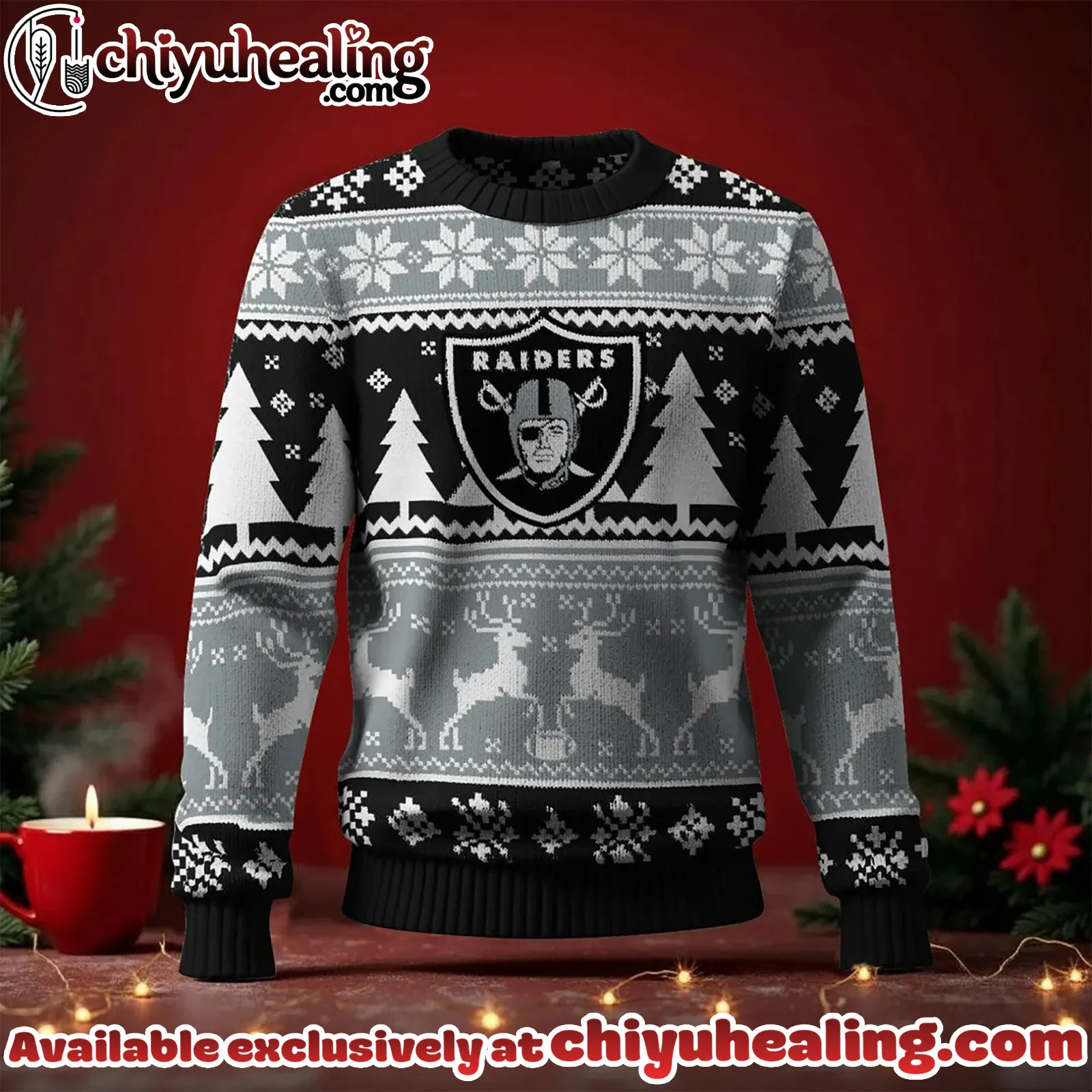 Las Vegas Raiders 2025 Christmas New Ugly Sweatshirt, All Team NFL