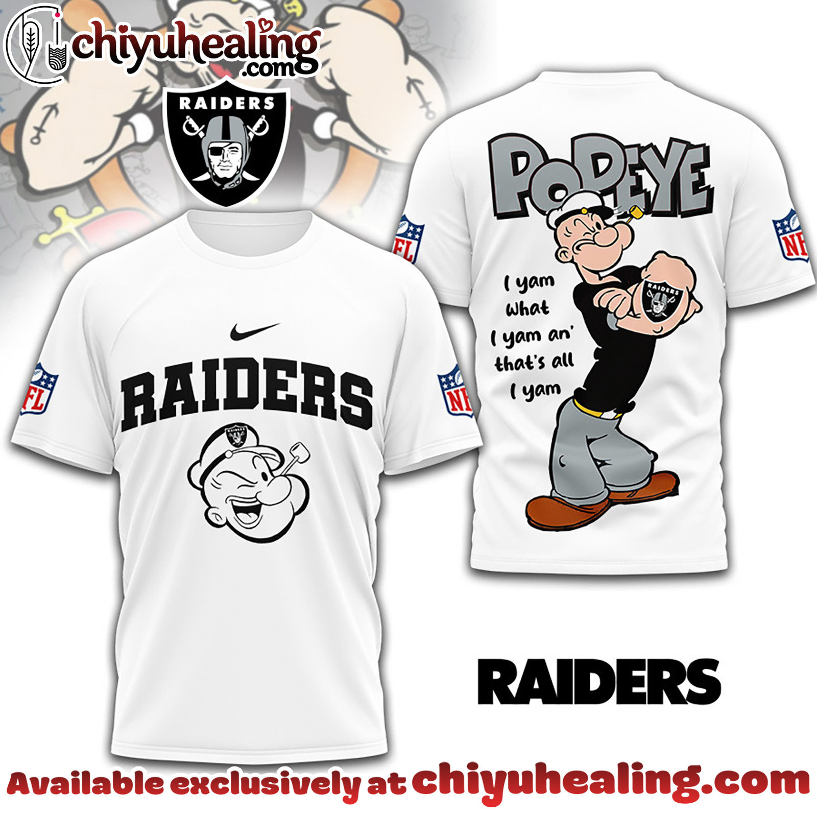 Las Vegas Raiders Premium NFL I Yam What I Yam Shirt, Hoodie, Sweatshirt, All Team NFL