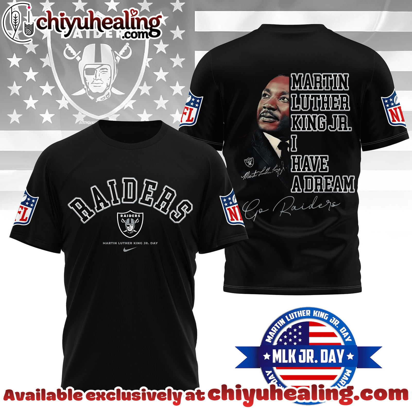 Las Vegas Raiders Premium NFL Martin Luther King JR. Day 3D Shirt, Hoodie, Sweatshirt