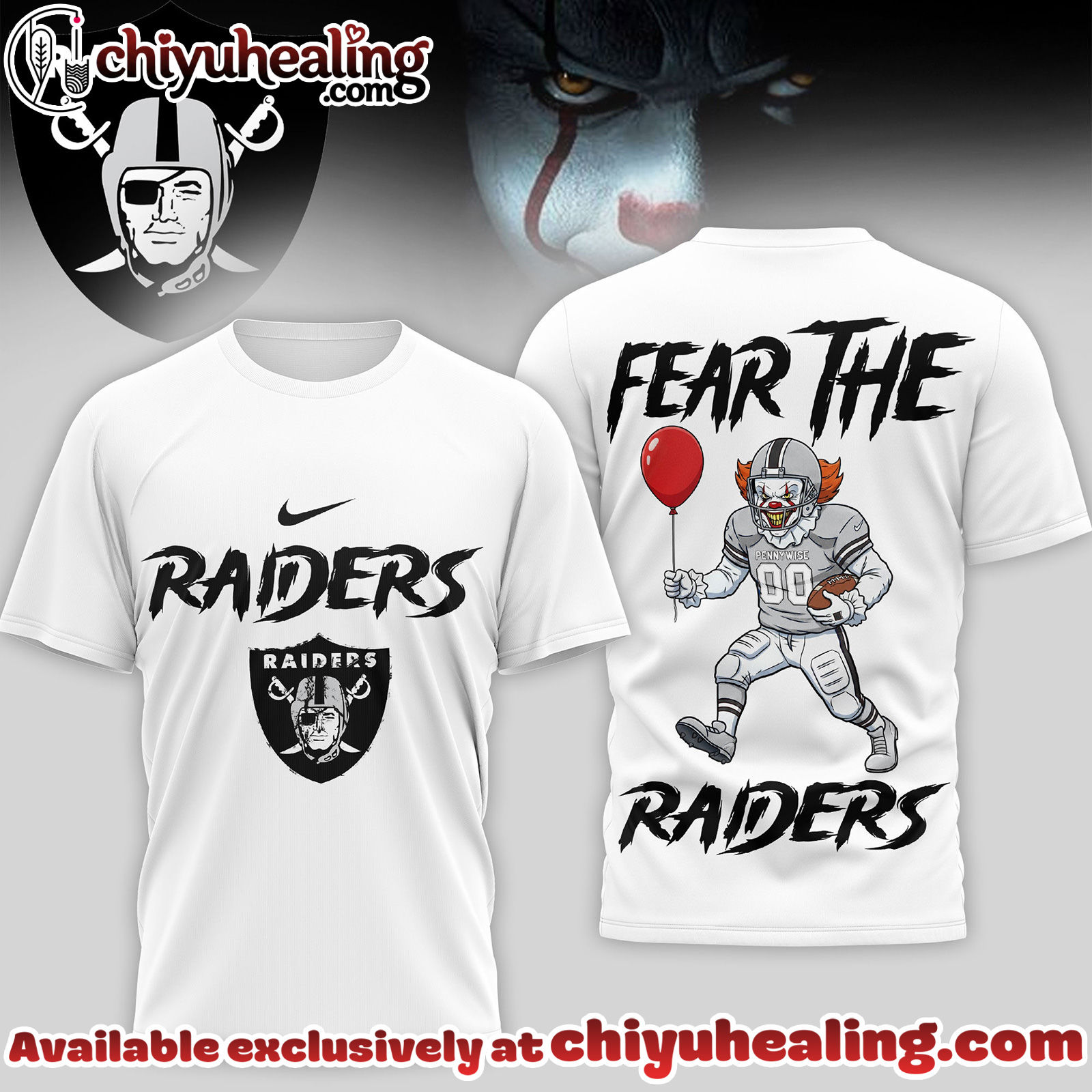 Las Vegas Raiders Premium NFL Pennywise 3D Shirt