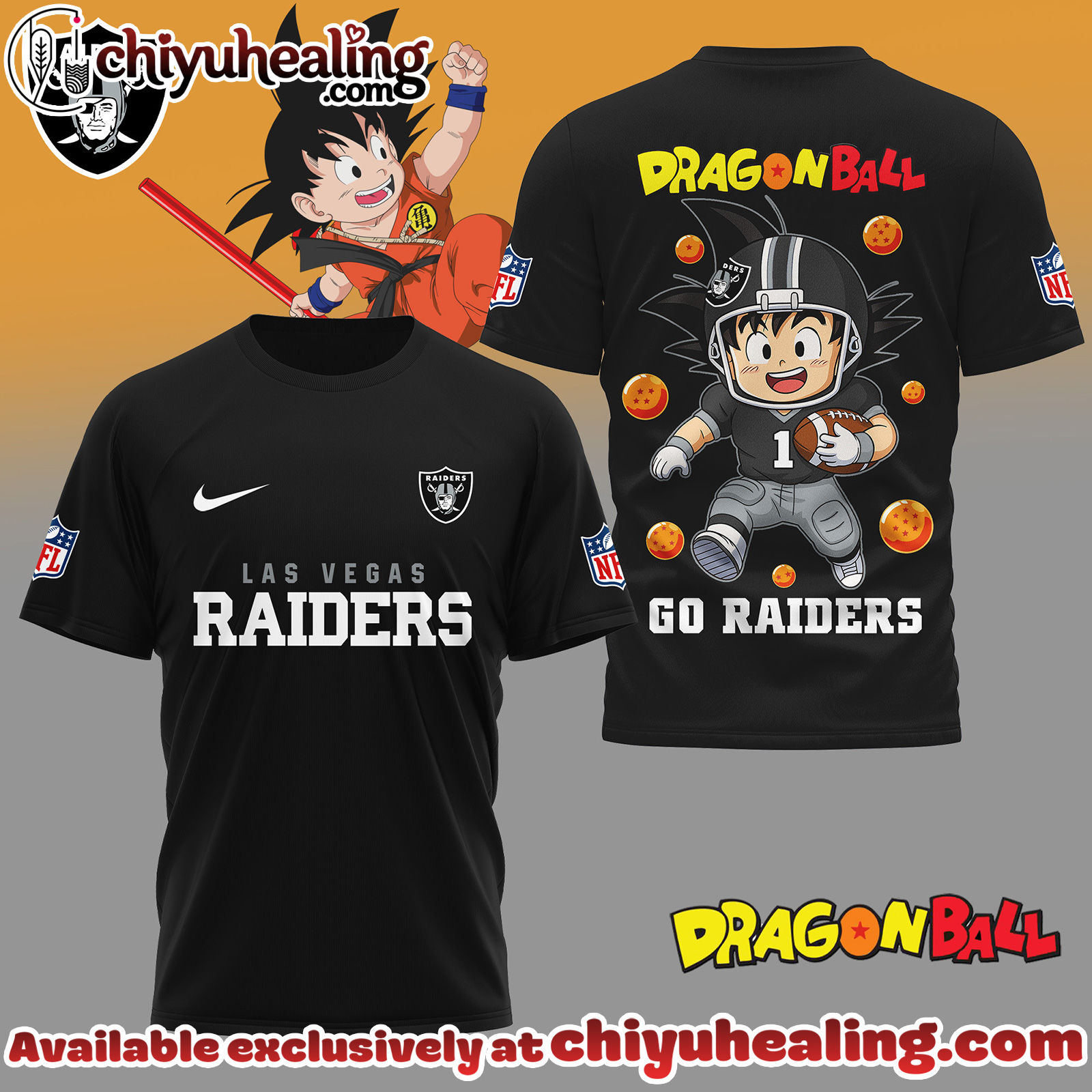 Las Vegas Raiders Premium NFL Son Goku 3D Shirt, Hoodie, Sweatshirt, All Team NFL