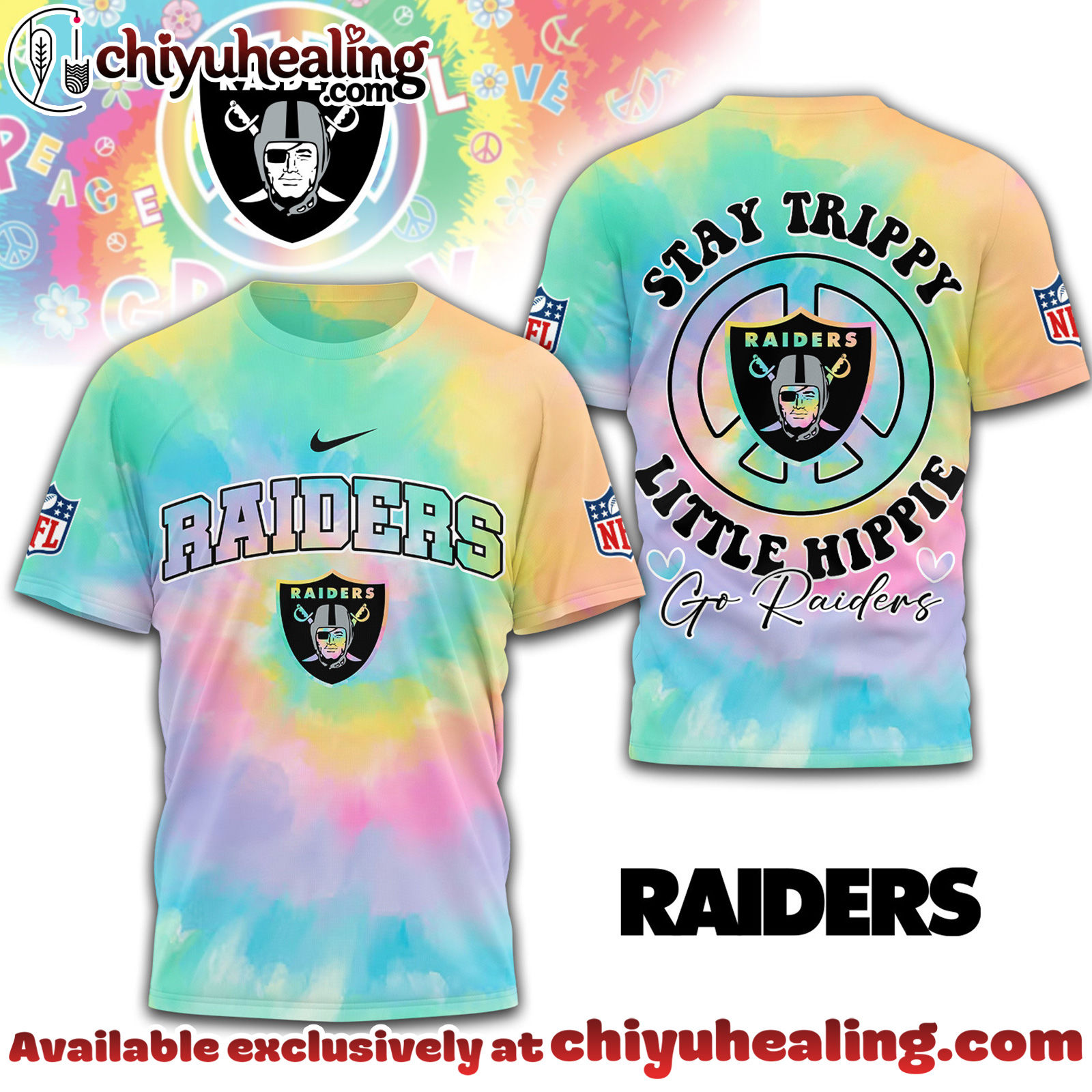 Las Vegas Raiders Premium NFL Stay Trippy Little Hippie 3D Shirt, Hoodie, Sweatshirt, All Team NFL