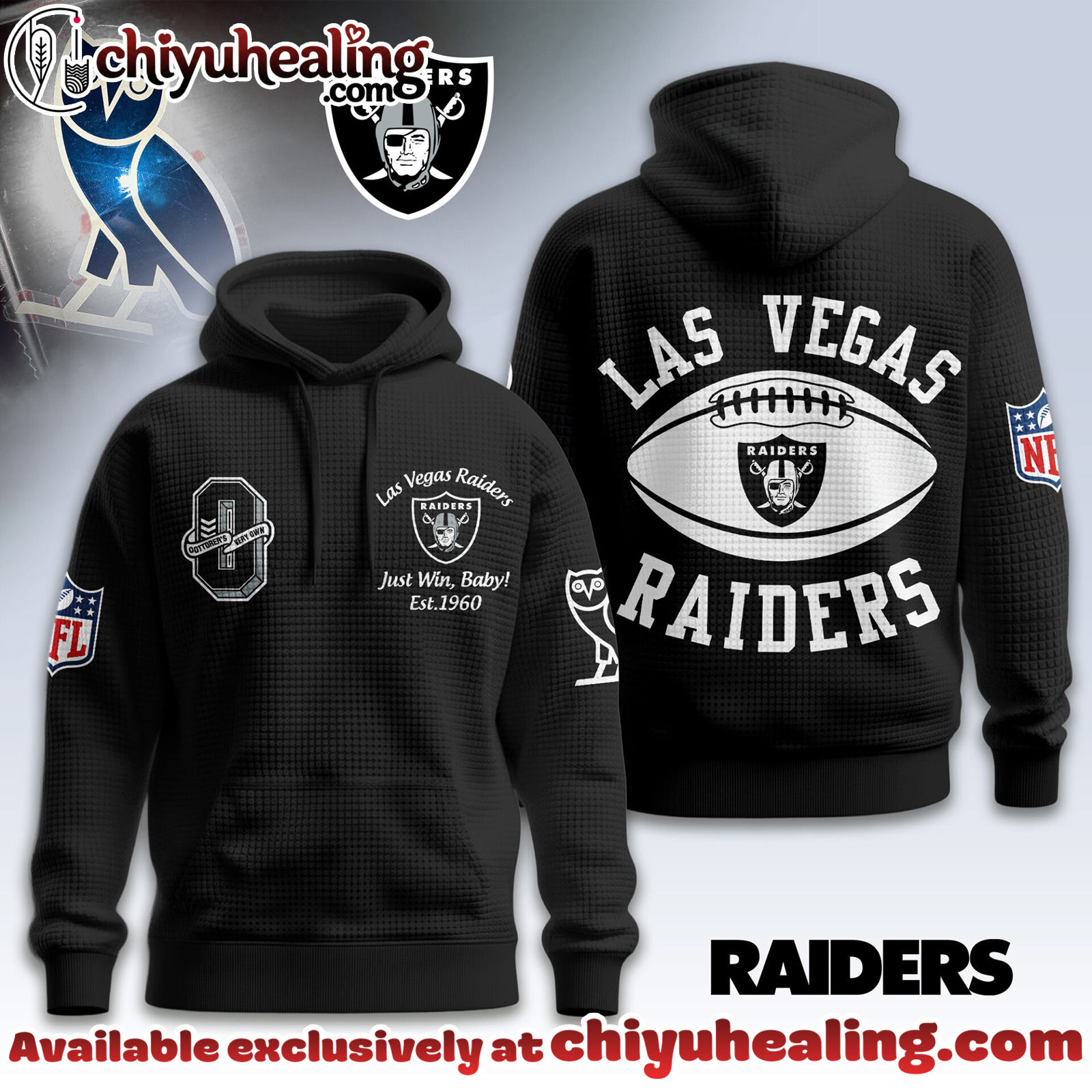 Las Vegas Raiders Premium NFL x OVO 3D Waffle Hoodie, Sweatshirt, Shirt, All Team NFL