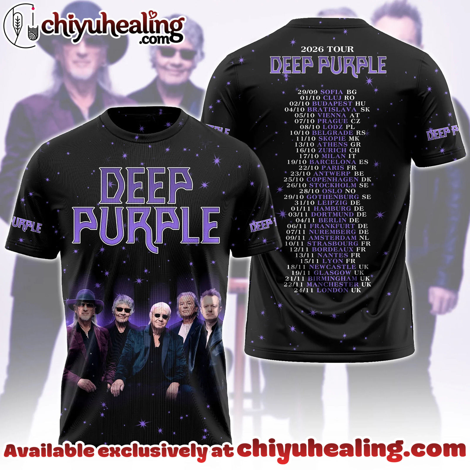 Limited Edition Deep Purple Tour 2026 3D Apparel T-Shirt, Sweatshirt, Hoodie Limited Edition Deep Purple Tour 2026 3D Apparel T-Shirt, Sweatshirt, Hoodie
