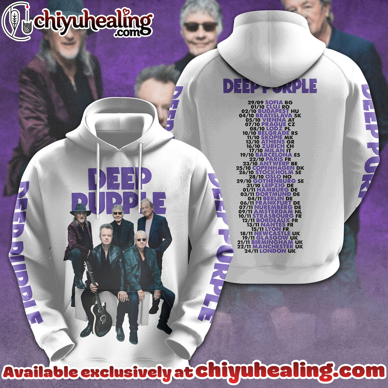Limited Edition Deep Purple Tour 2026 3D Apparel T-Shirt, Sweatshirt, Hoodie - Ver 5