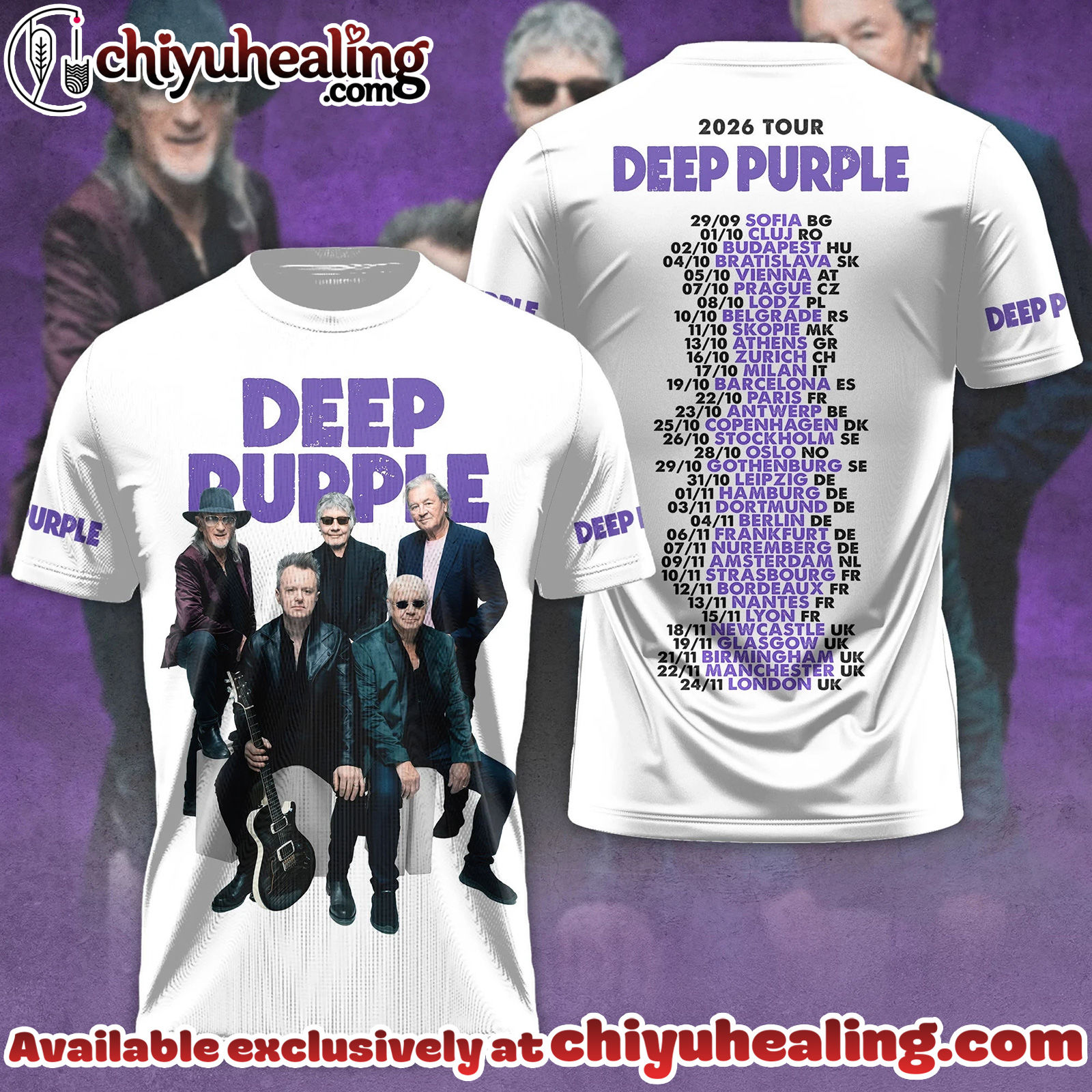 Limited Edition Deep Purple Tour 2026 3D Apparel T-Shirt, Sweatshirt, Hoodie - Ver 5 Limited Edition Deep Purple Tour 2026 3D Apparel T-Shirt, Sweatshirt, Hoodie - Ver 5