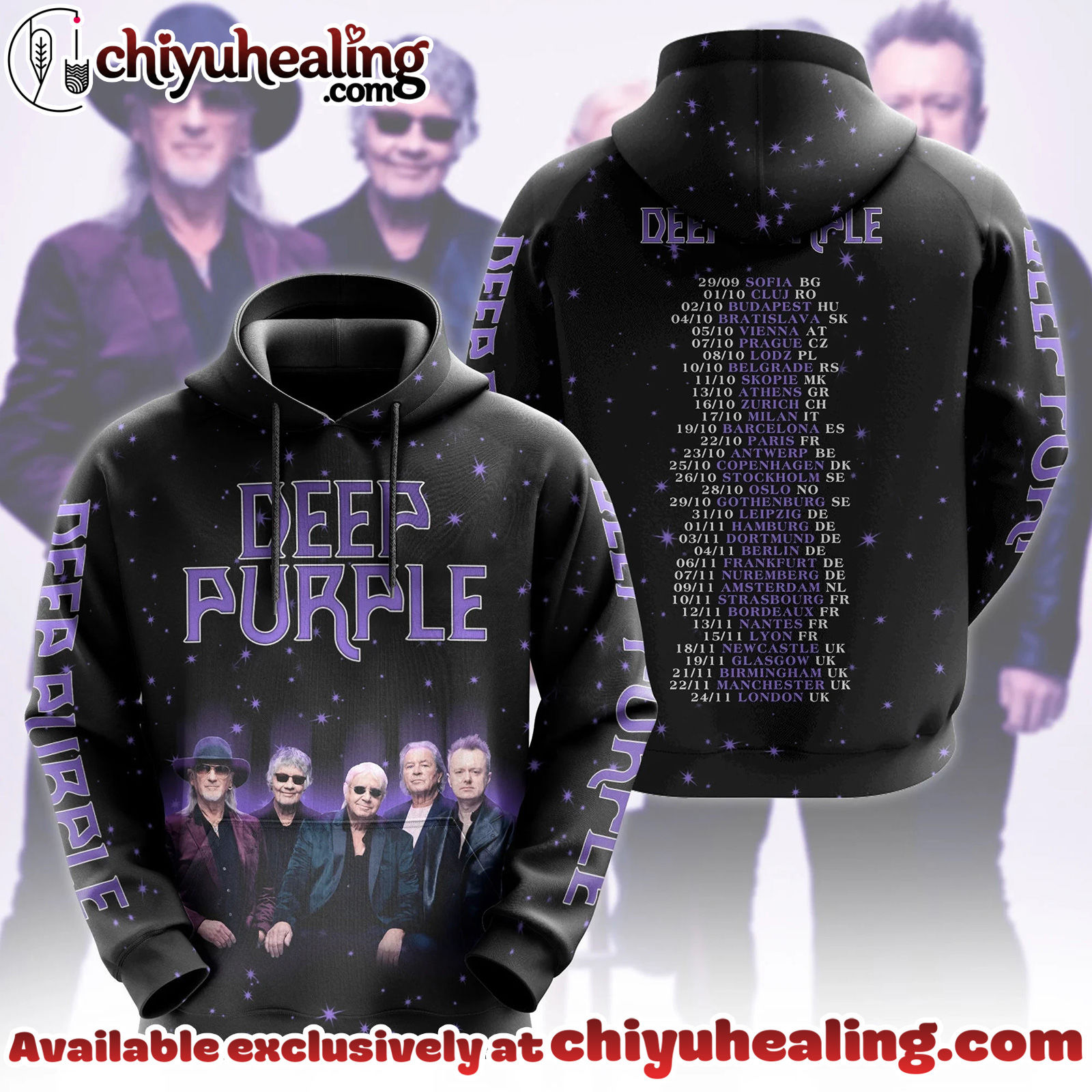 Limited Edition Deep Purple Tour 2026 3D Apparel T-Shirt, Sweatshirt, Hoodie