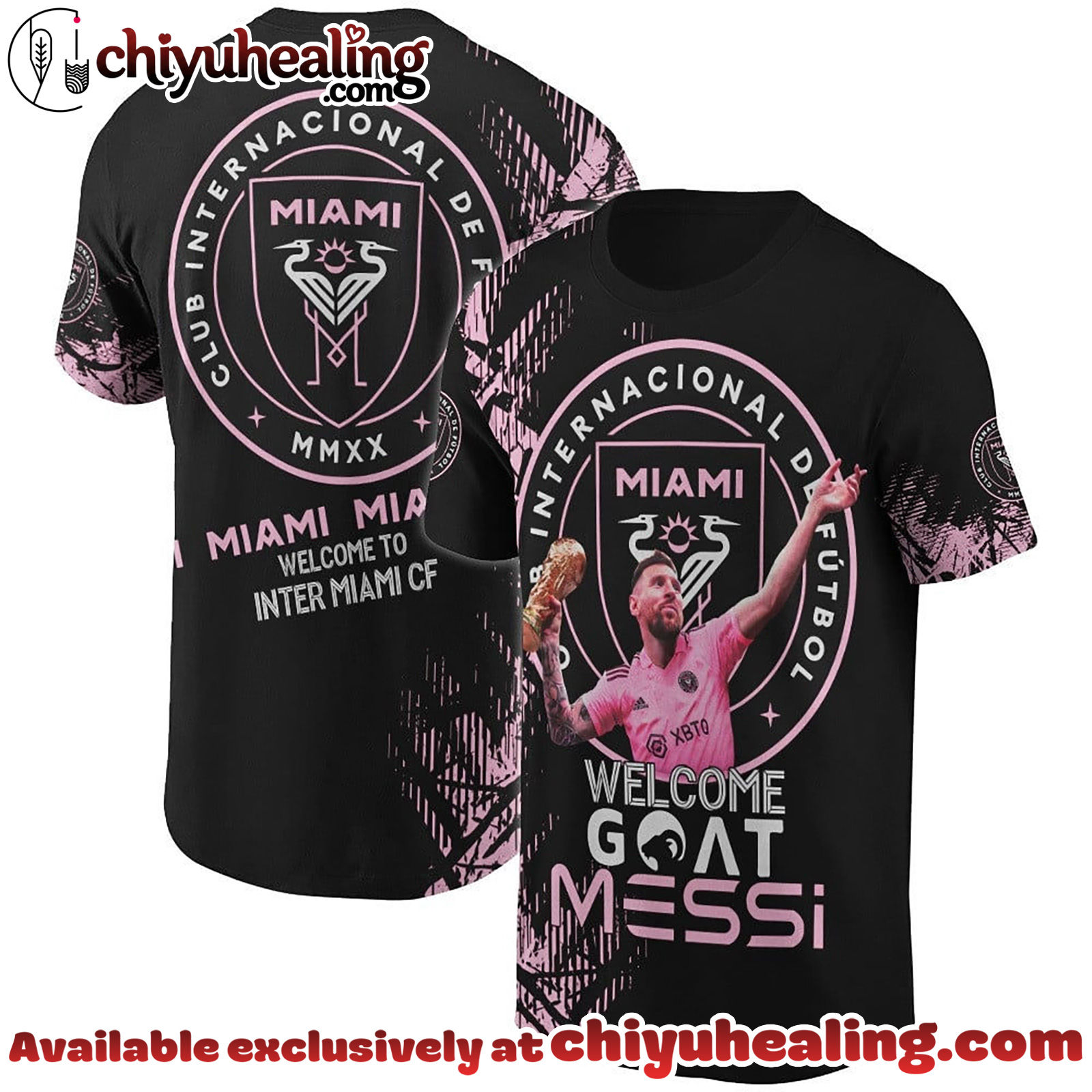 LIONEL MESSI CLUB INTERNACIONAL DE FUTBOL MIAMI T-Shirt, Hoodie, Sweatshirt - Ver 4