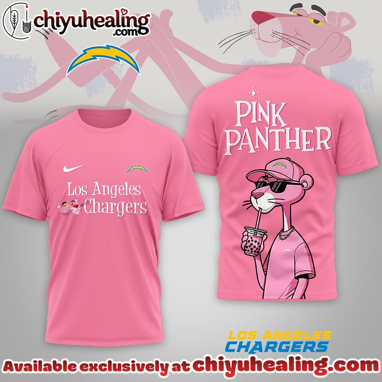 Los Angeles Chargers Premium NFL Pink Panther 3D Shirt, Hoodie, Sweatshirt, All Team NFL