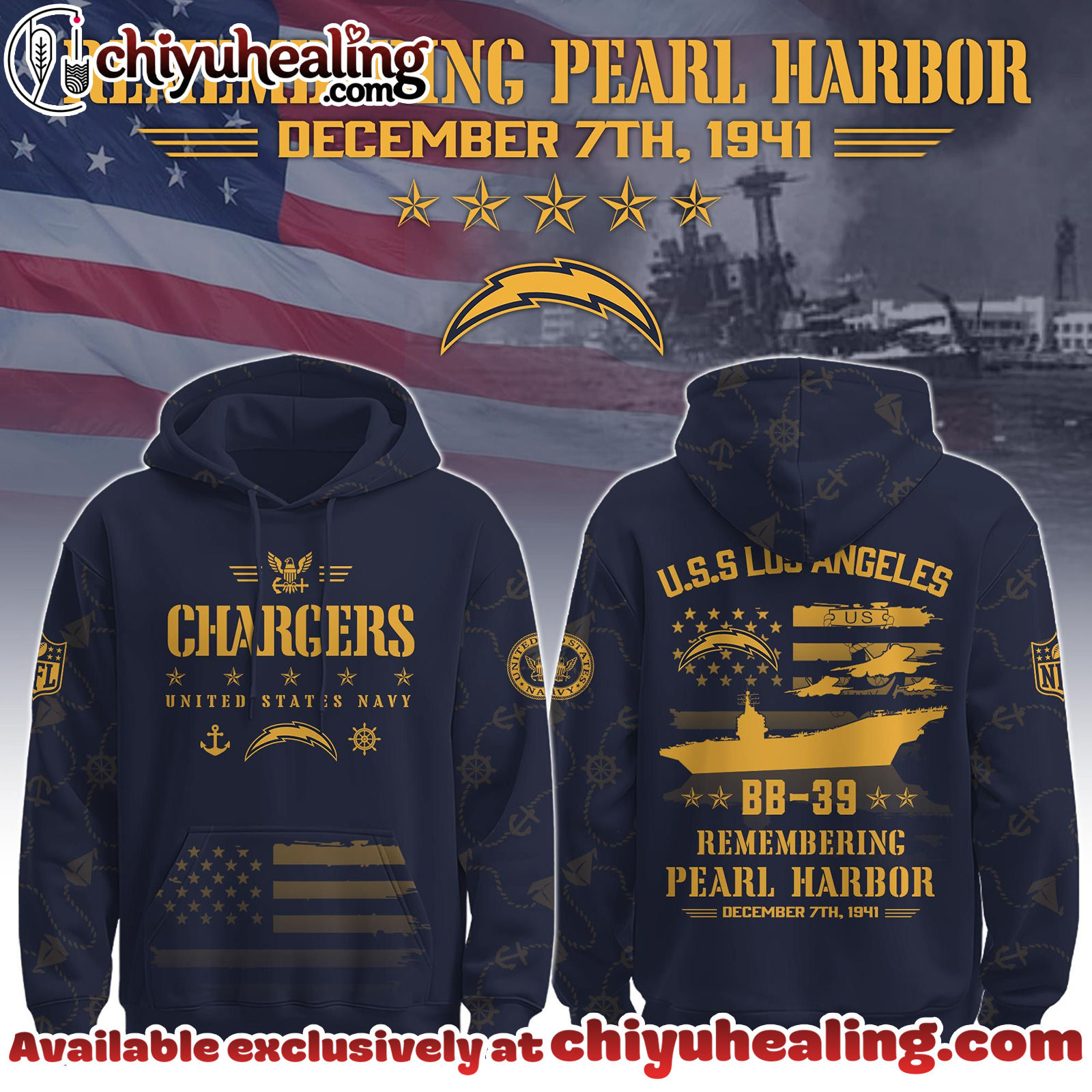 Los Angeles Chargers x Pearl Harbor Remembrance Day Hoodie, T-Shirt, Sweatshirt Limited Edition