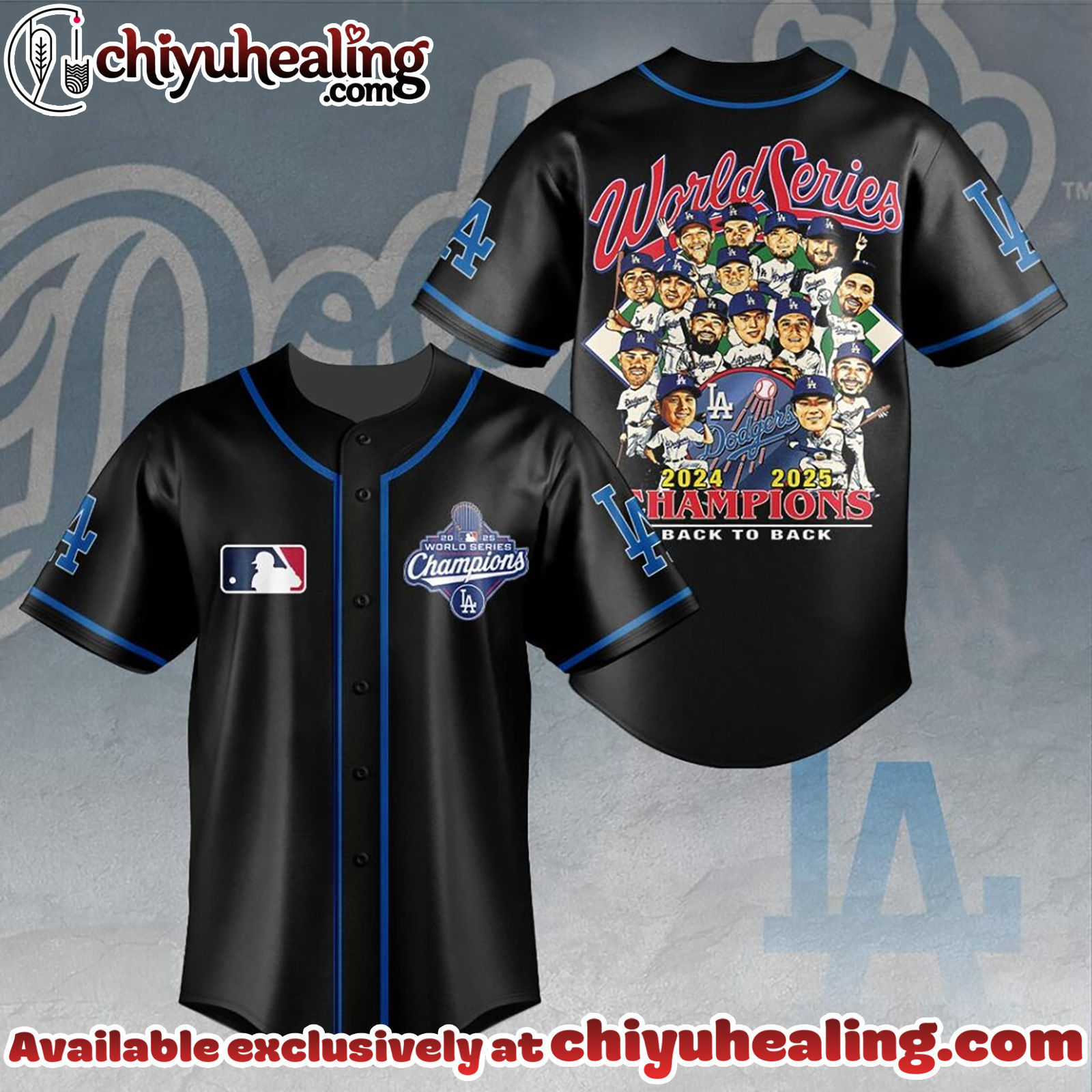 Los Angeles Dodgers 2025 World Series Champions Baseball Jersey