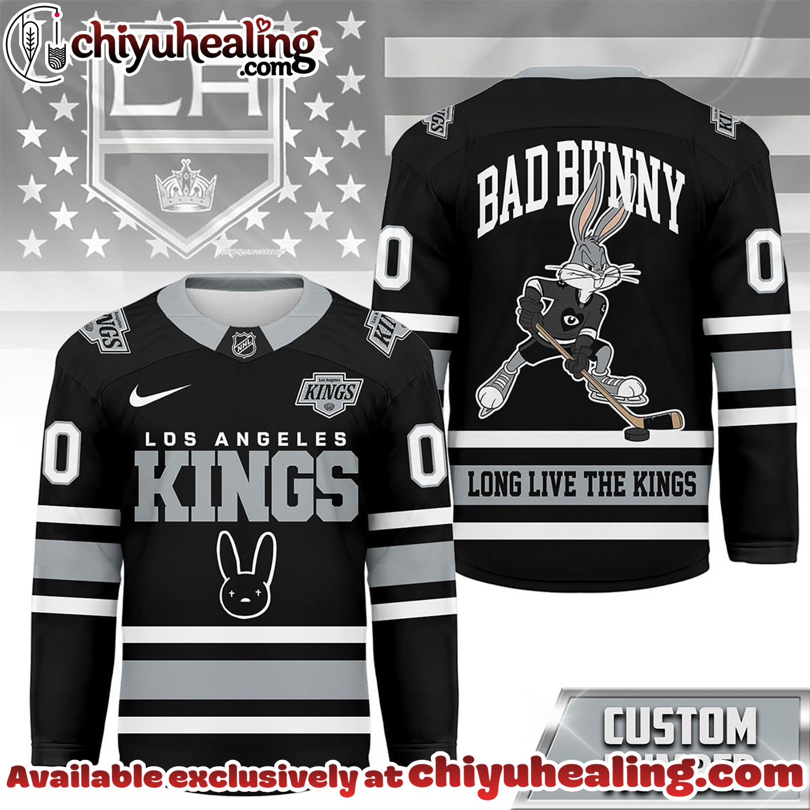 Los Angeles Kings Premium NHL Bad Bunny Hockey Jersey NY