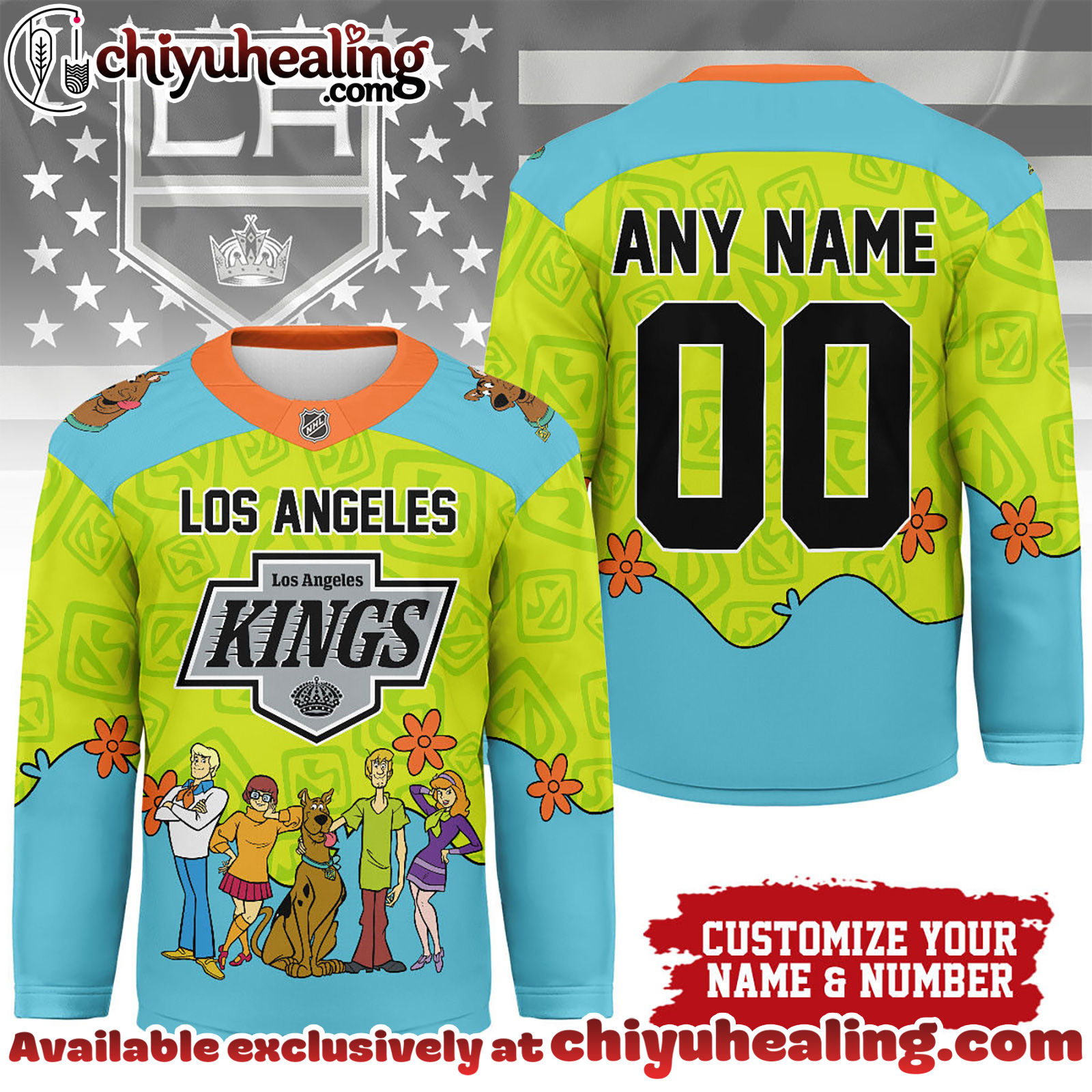 Los Angeles Kings Premium NHL Scooby Doo Hockey Jersey