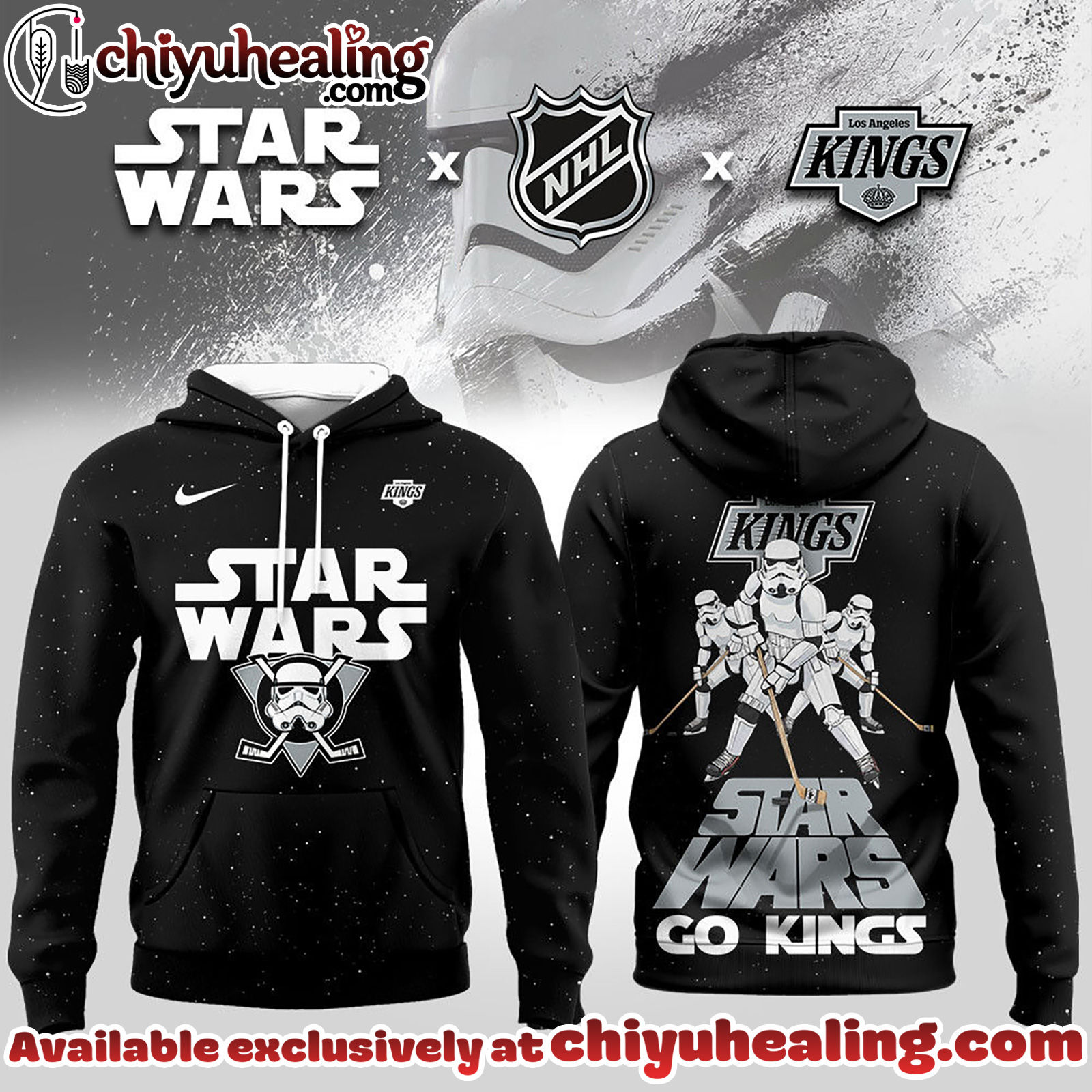 Los Angeles Kings Premium NHL Star Wars Imperial Trooper 3D Hoodie