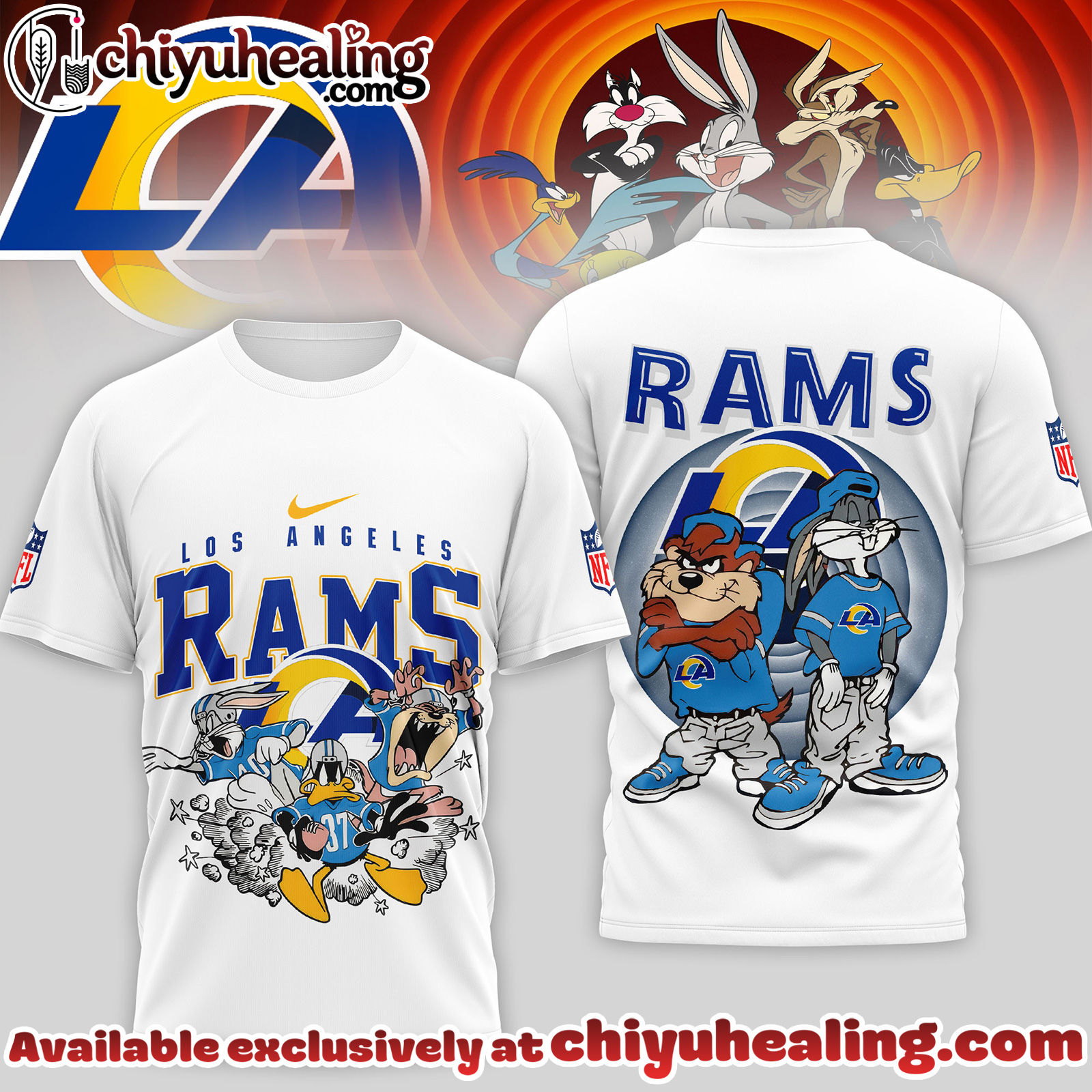Los Angeles Rams Premium NFL Looney Tunes 3D Shirt, Hoodie, Sweatshirt, All Team NFL