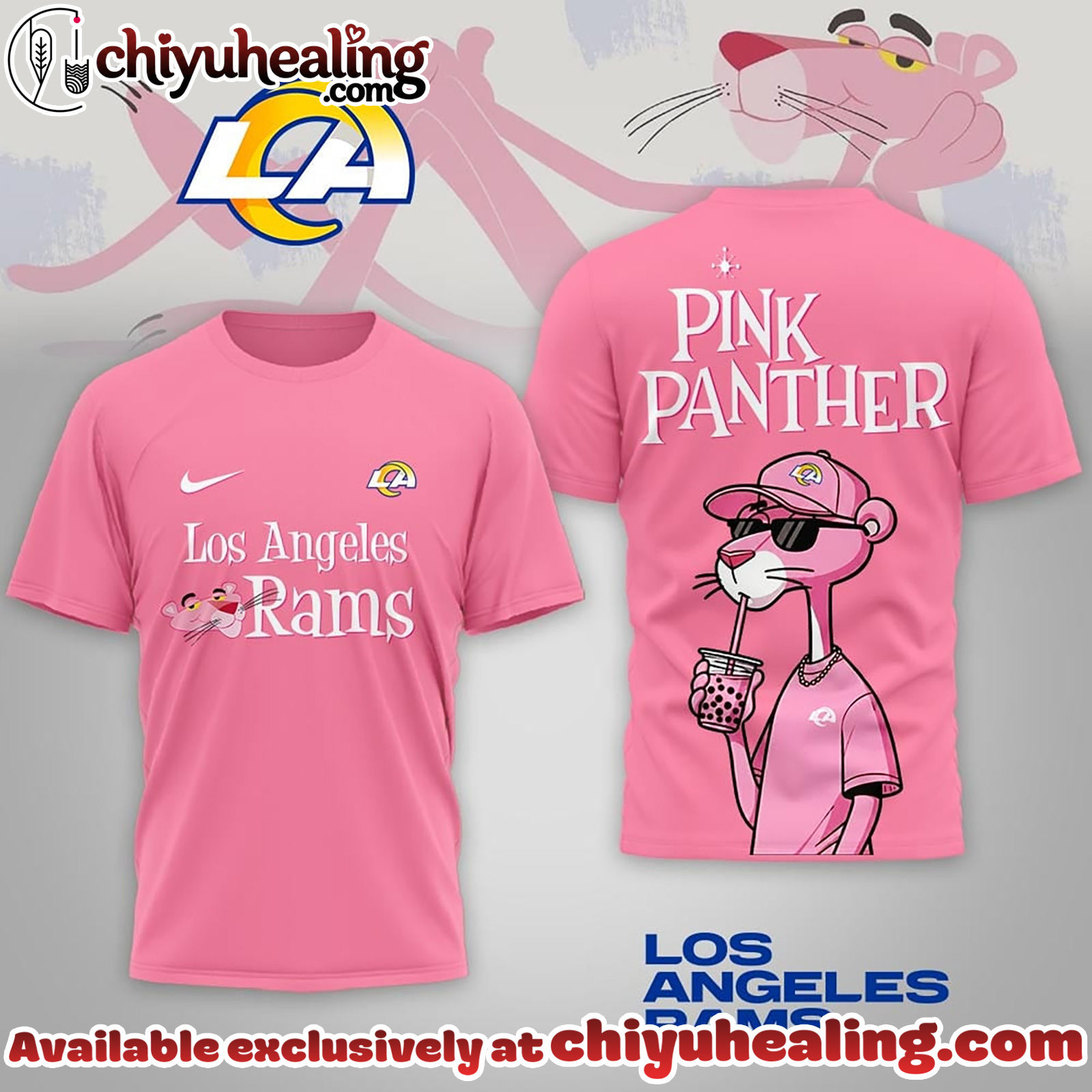 Los Angeles Rams Premium NFL Pink Panther 3D Shirt, Hoodie, Sweatshirt, All Team NFL