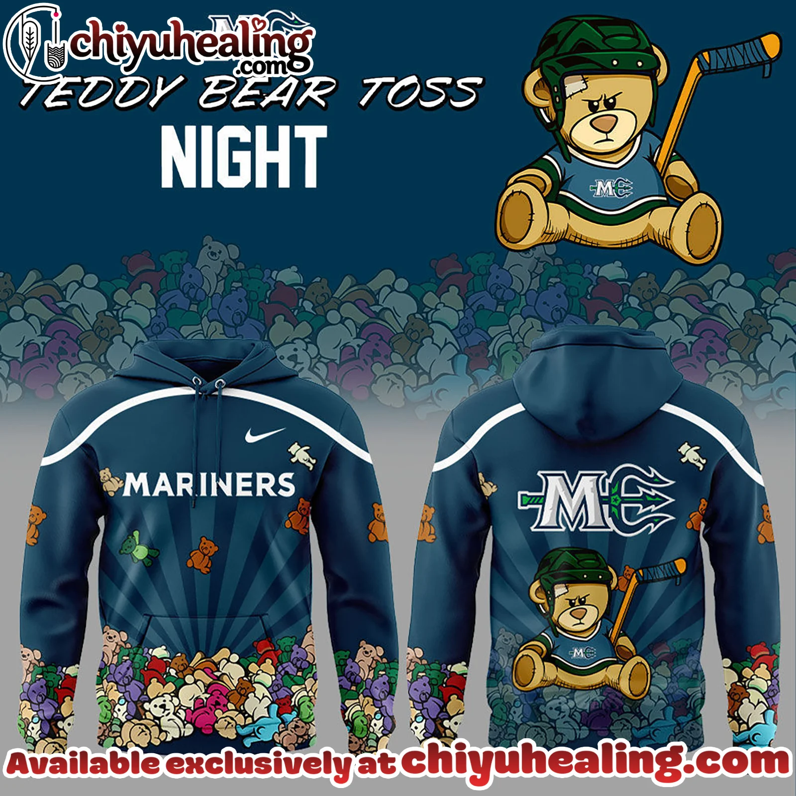 Maine Mariners x Teddy Bear Toss Night Hoodie, Shirt, Sweatshirt, All Team NHL