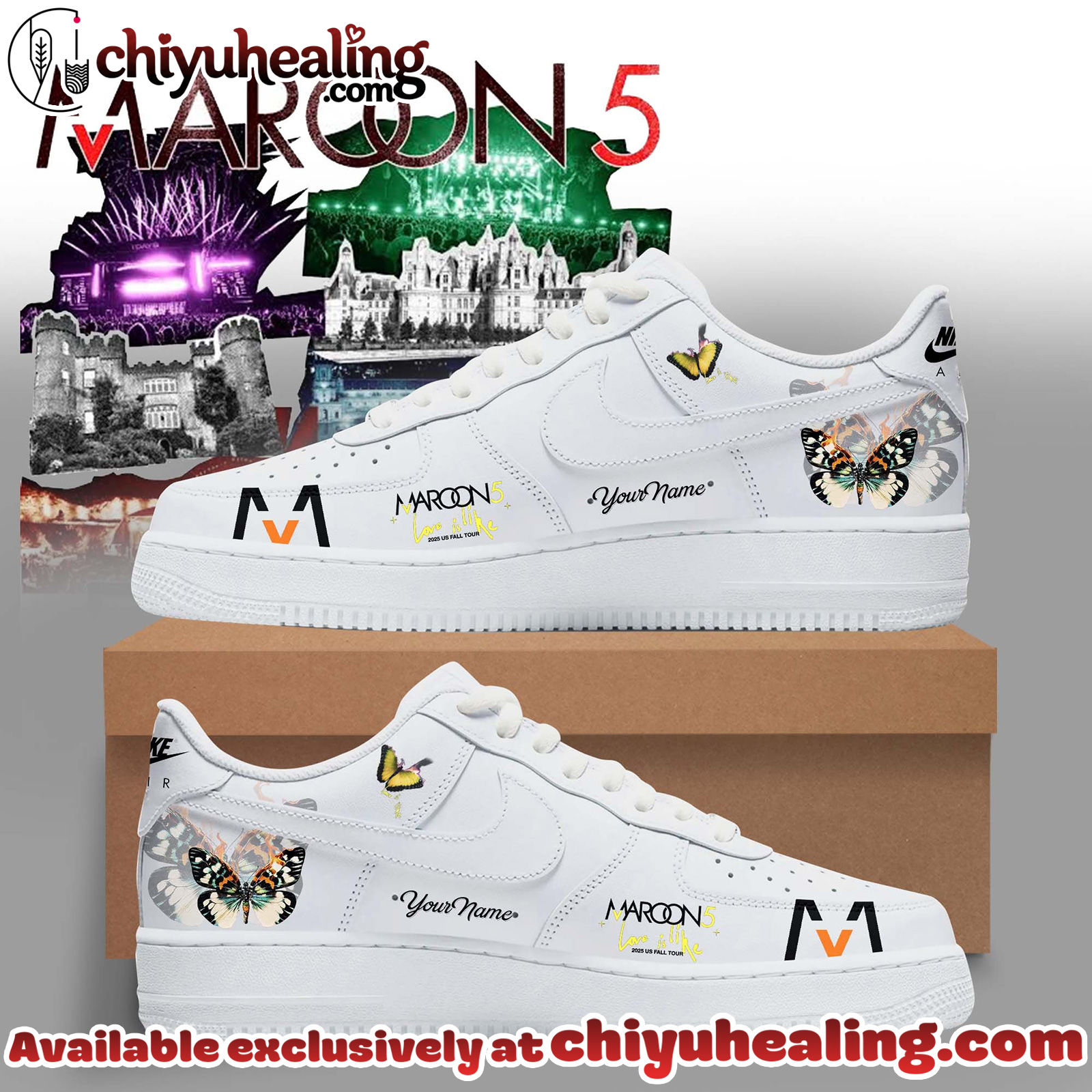 Maroon 5 - Europe Tour 2026 Collection Air Force 1 - Ver 2