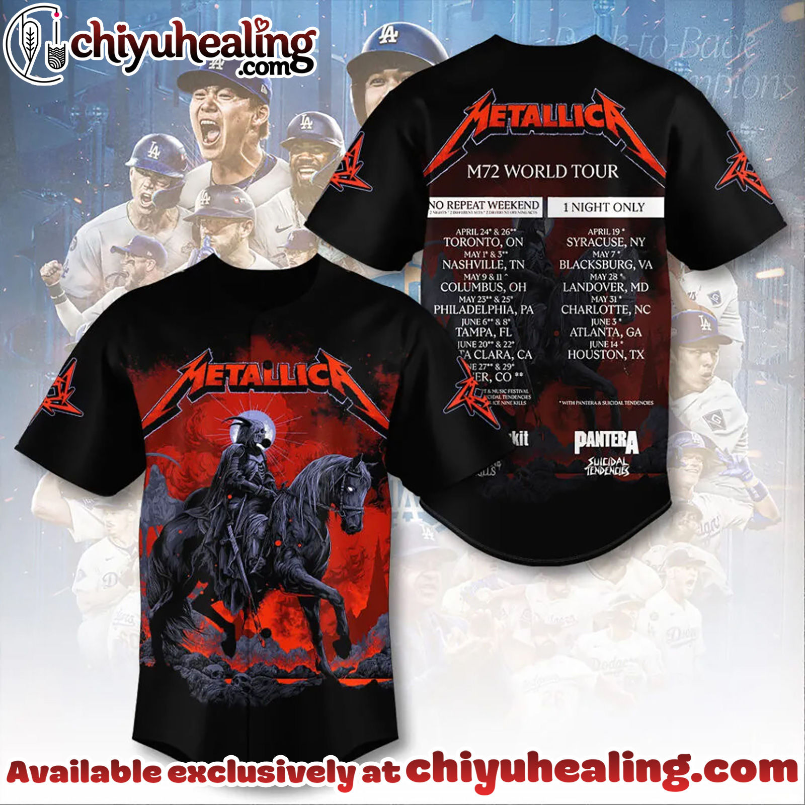 Metallica Tour 2026 Baseball Jersey