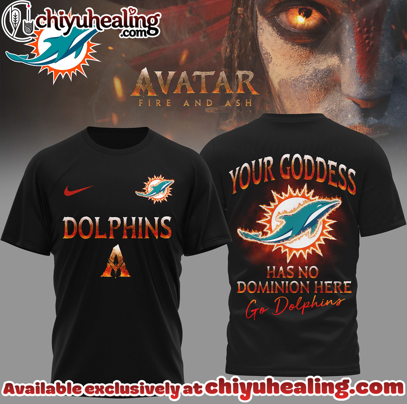 Miami Dolphins Premium NFL Avatar Fan 3D Shirt
