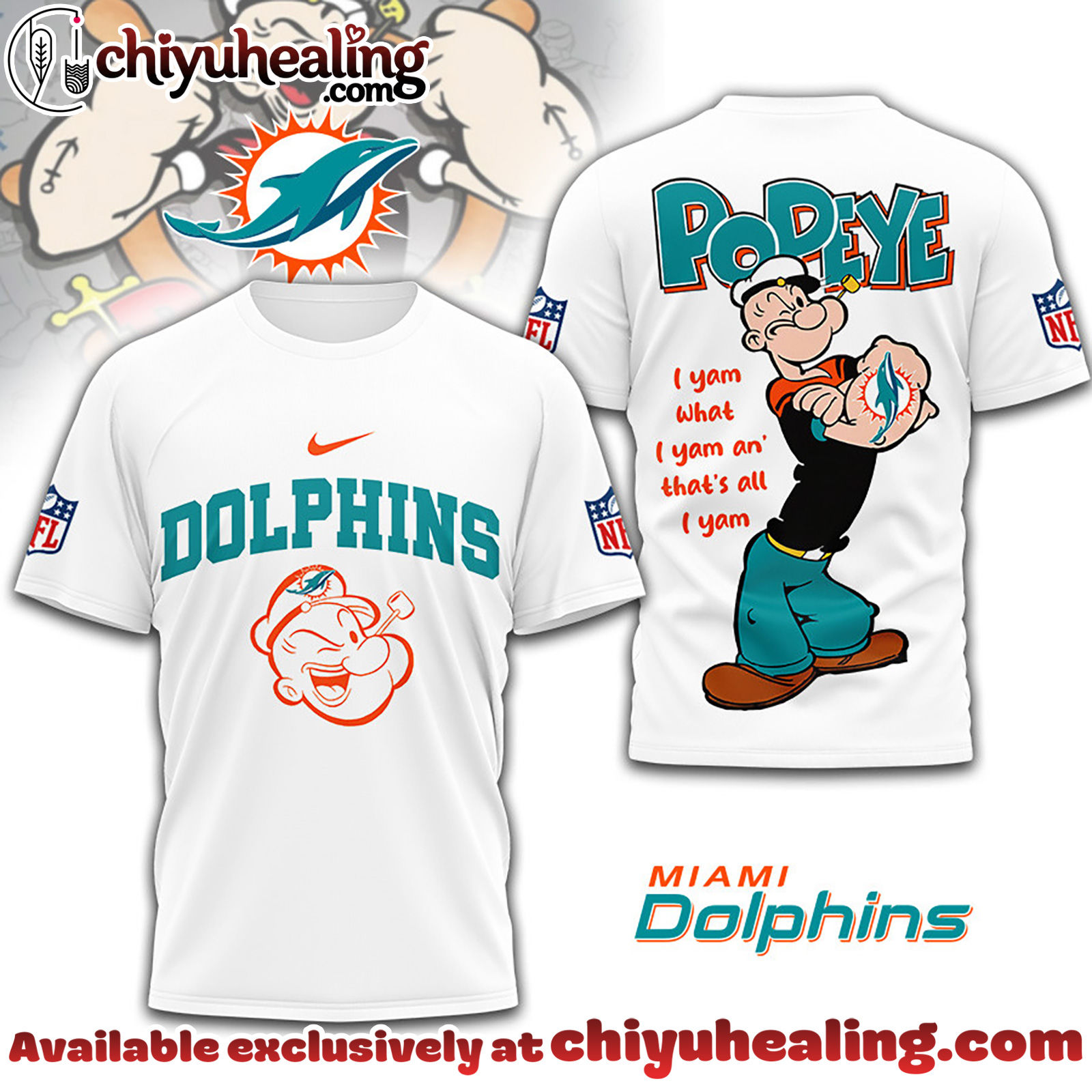Miami Dolphins Premium NFL I Yam What I Yam Shirt, Hoodie, Sweatshirt, All Team NFL