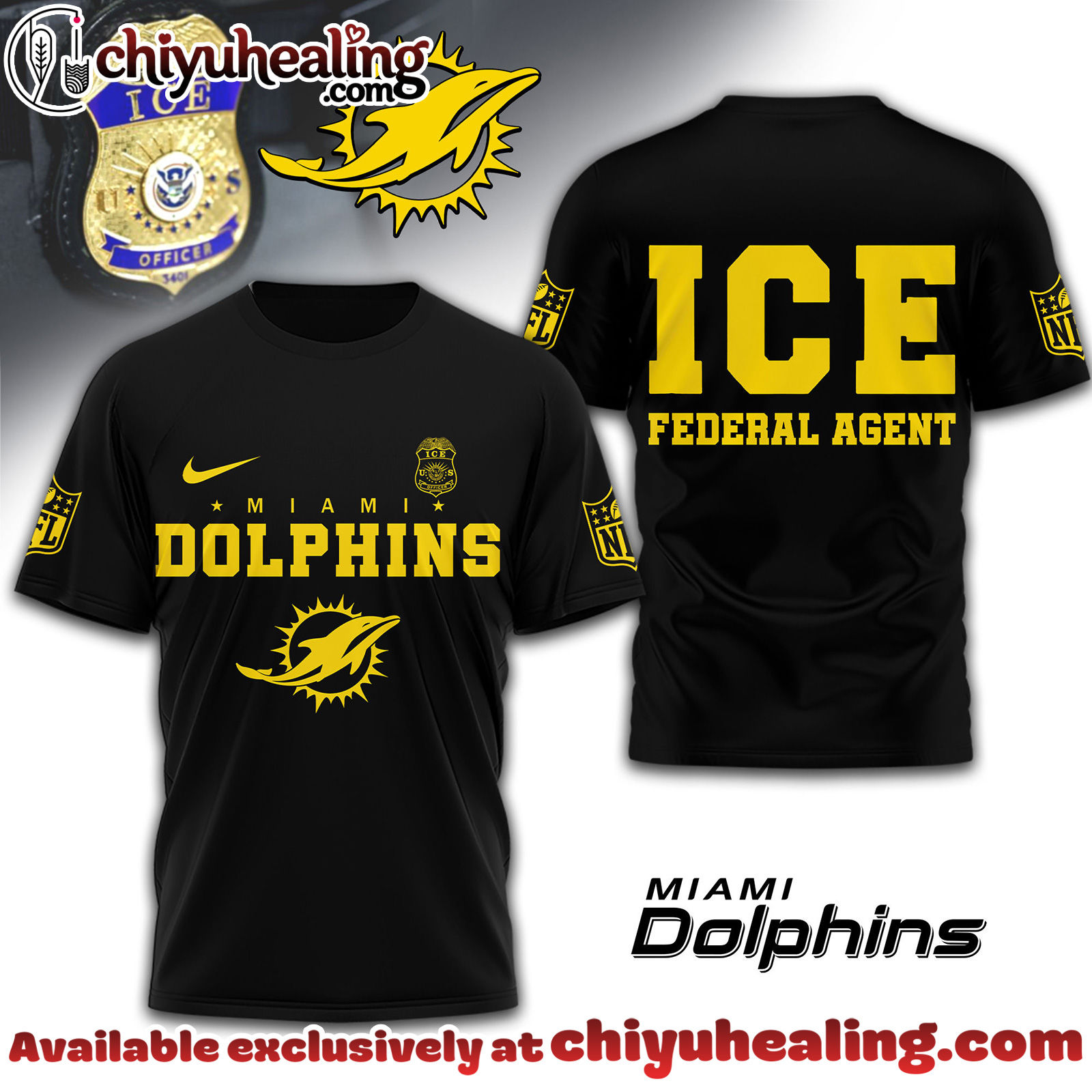 Miami Dolphins Premium NFL Ice Federal Agent Shirt