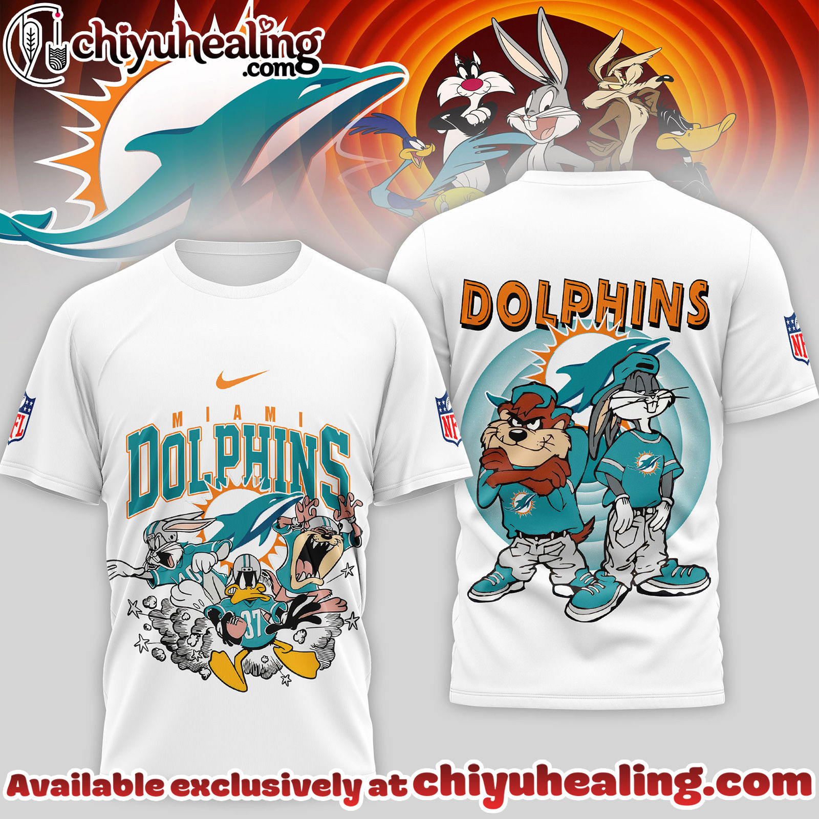Miami Dolphins Premium NFL Looney Tunes 3D Shirt, Hoodie, Sweatshirt, All Team NFL