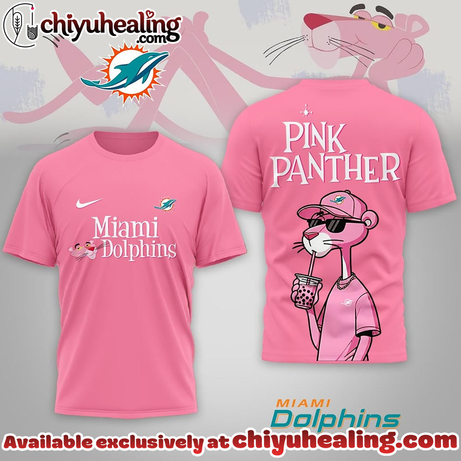 Miami Dolphins Premium NFL Pink Panther 3D Shirt, Hoodie, Sweatshirt, All Team NFL