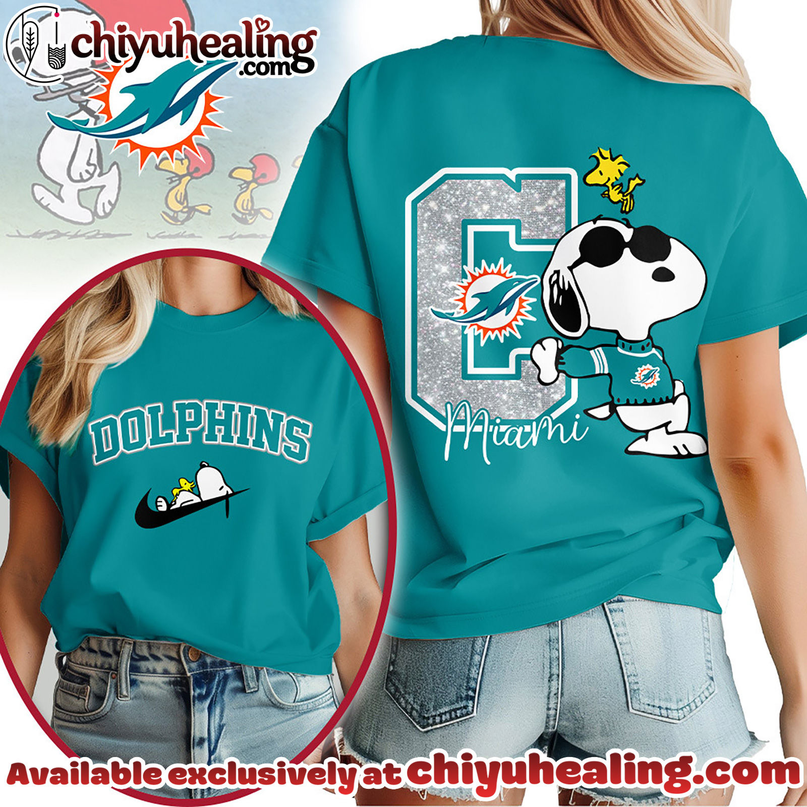 Miami Dolphins Premium NFL Snoopy 3D Shirt, Hoodie, Sweatshirt, All Team NFL