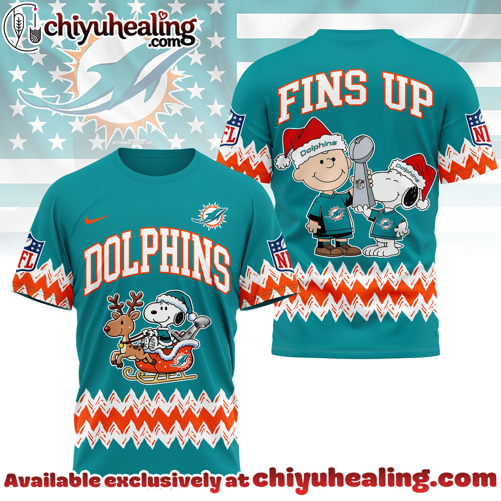 Miami Dolphins Premium NFL Snoopy Super Bowl Holiday 3D Shirt, Hoodie, Sweatshirt