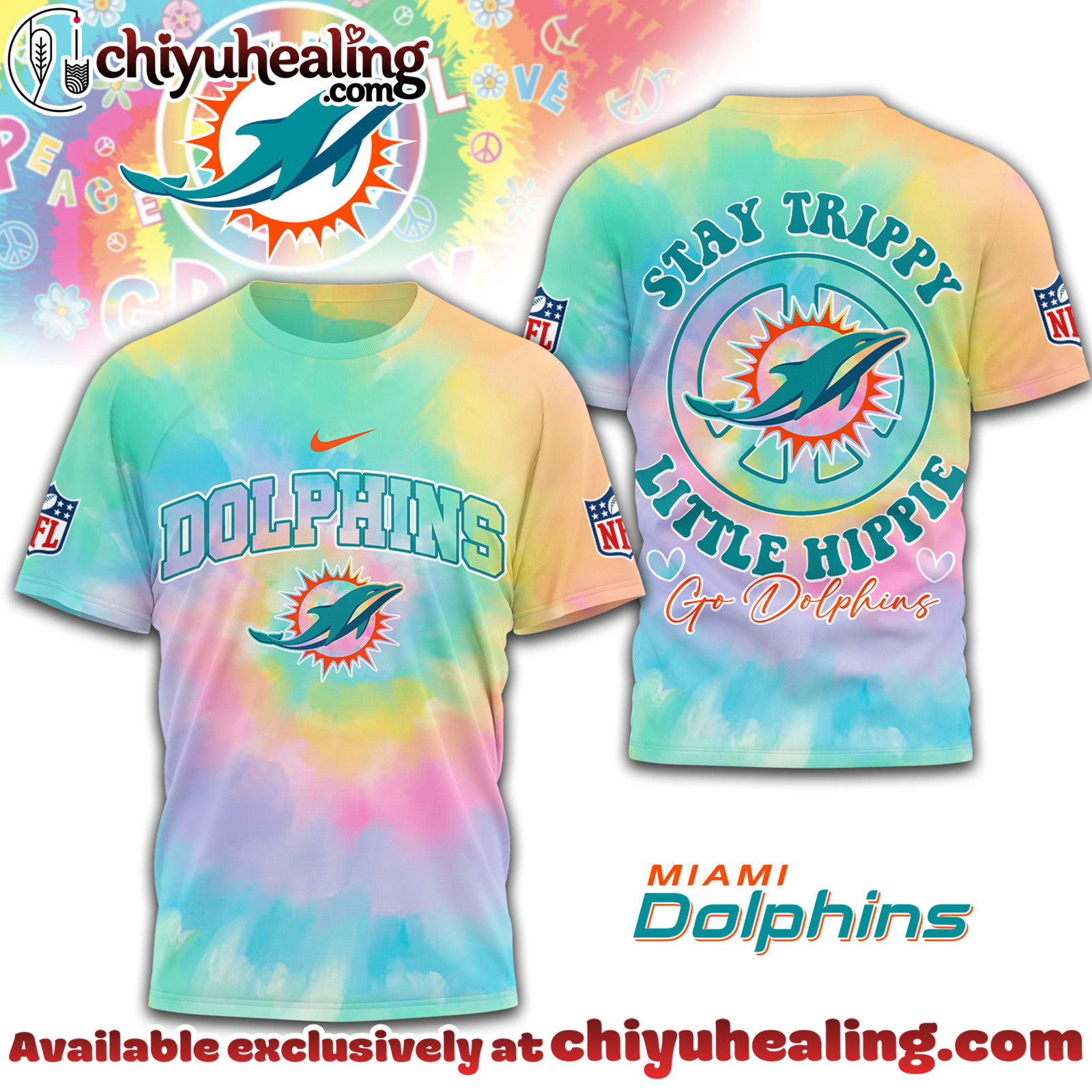 Miami Dolphins Premium NFL Stay Trippy Little Hippie 3D Shirt, Hoodie, Sweatshirt, All Team NFL Miami Dolphins Premium NFL Stay Trippy Little Hippie 3D Shirt, Hoodie, Sweatshirt, All Team NFL