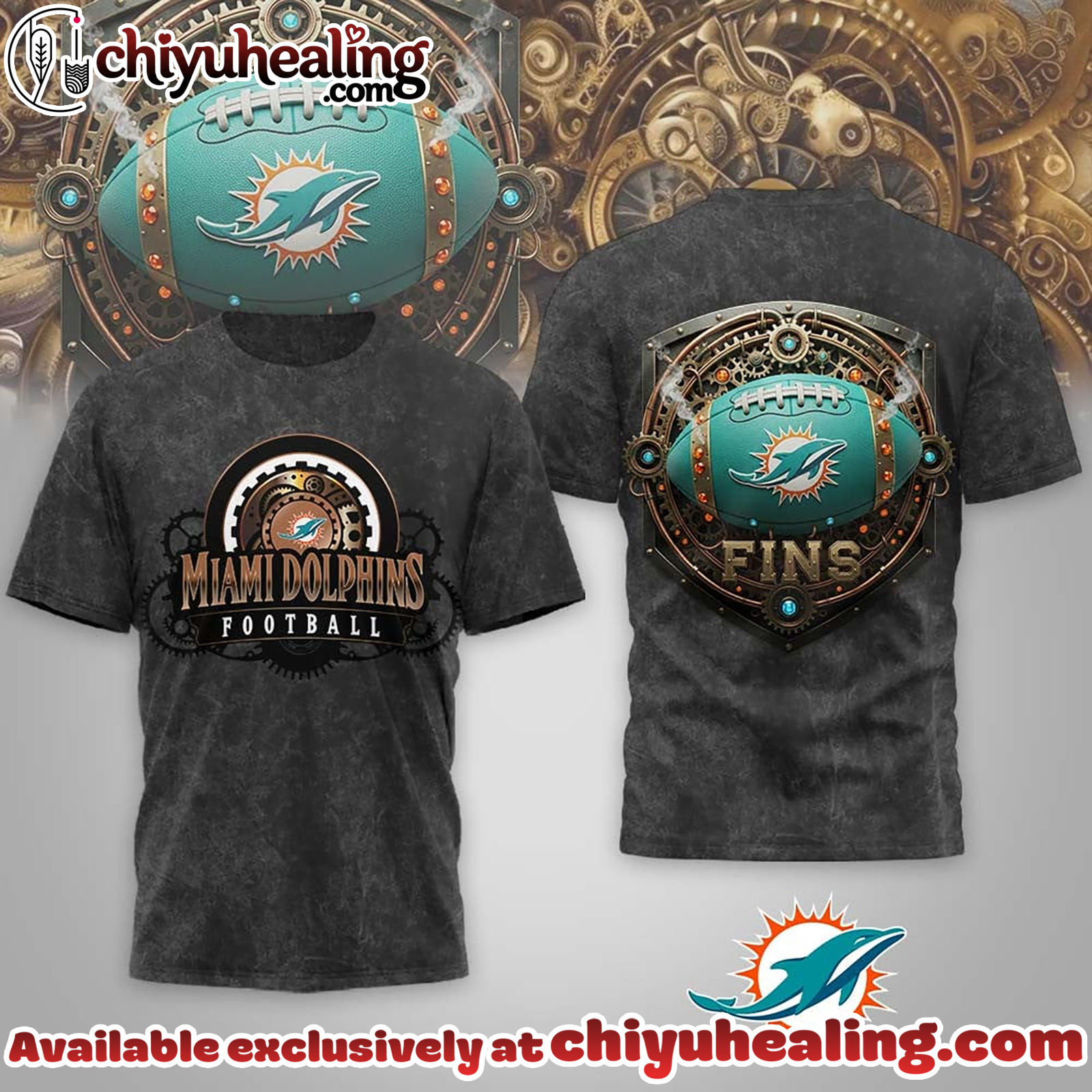 Miami Dolphins Premium NFL Steampunk T-shirt