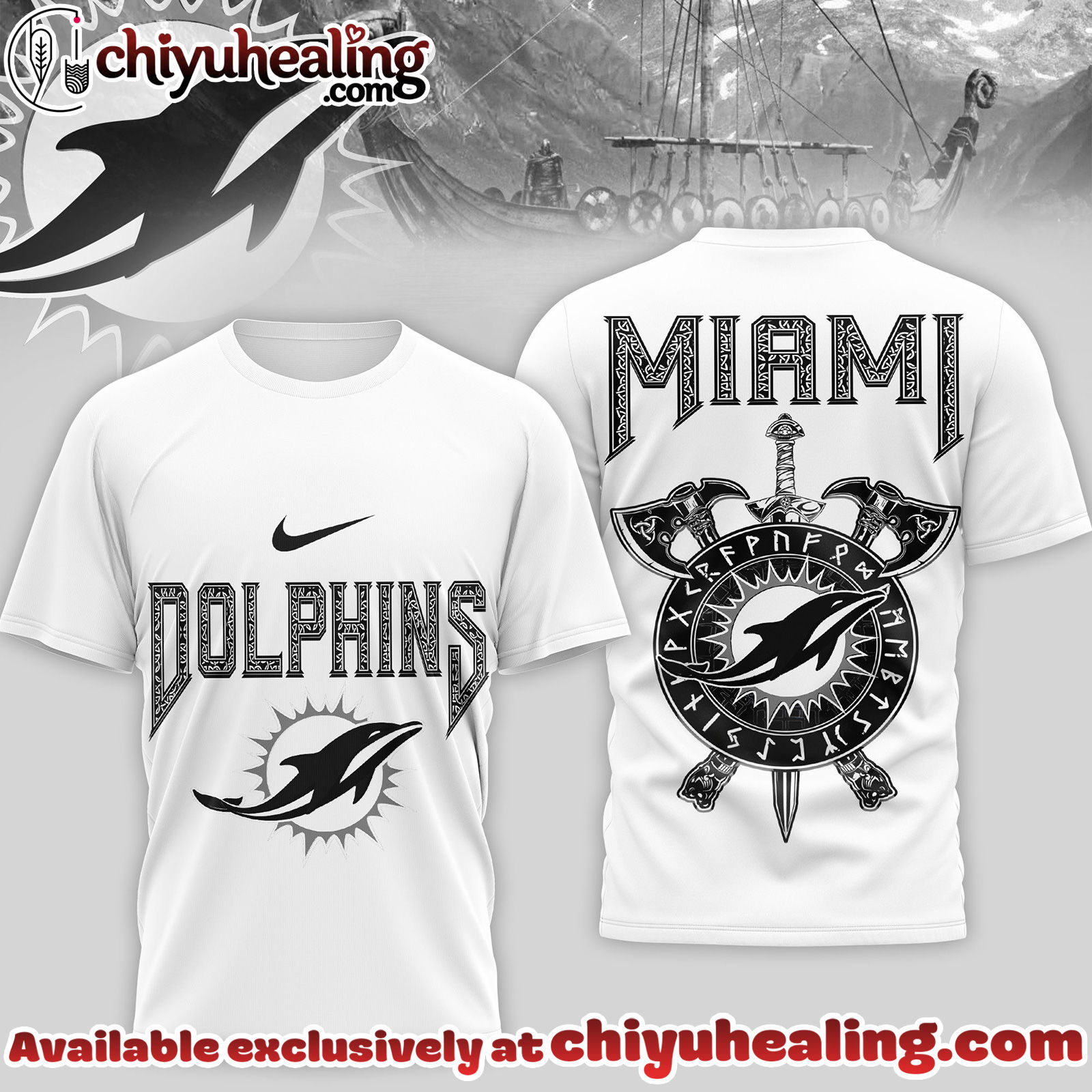 Miami Dolphins Premium NFL Viking 3D Shirt, Hoodie, Sweatshirt