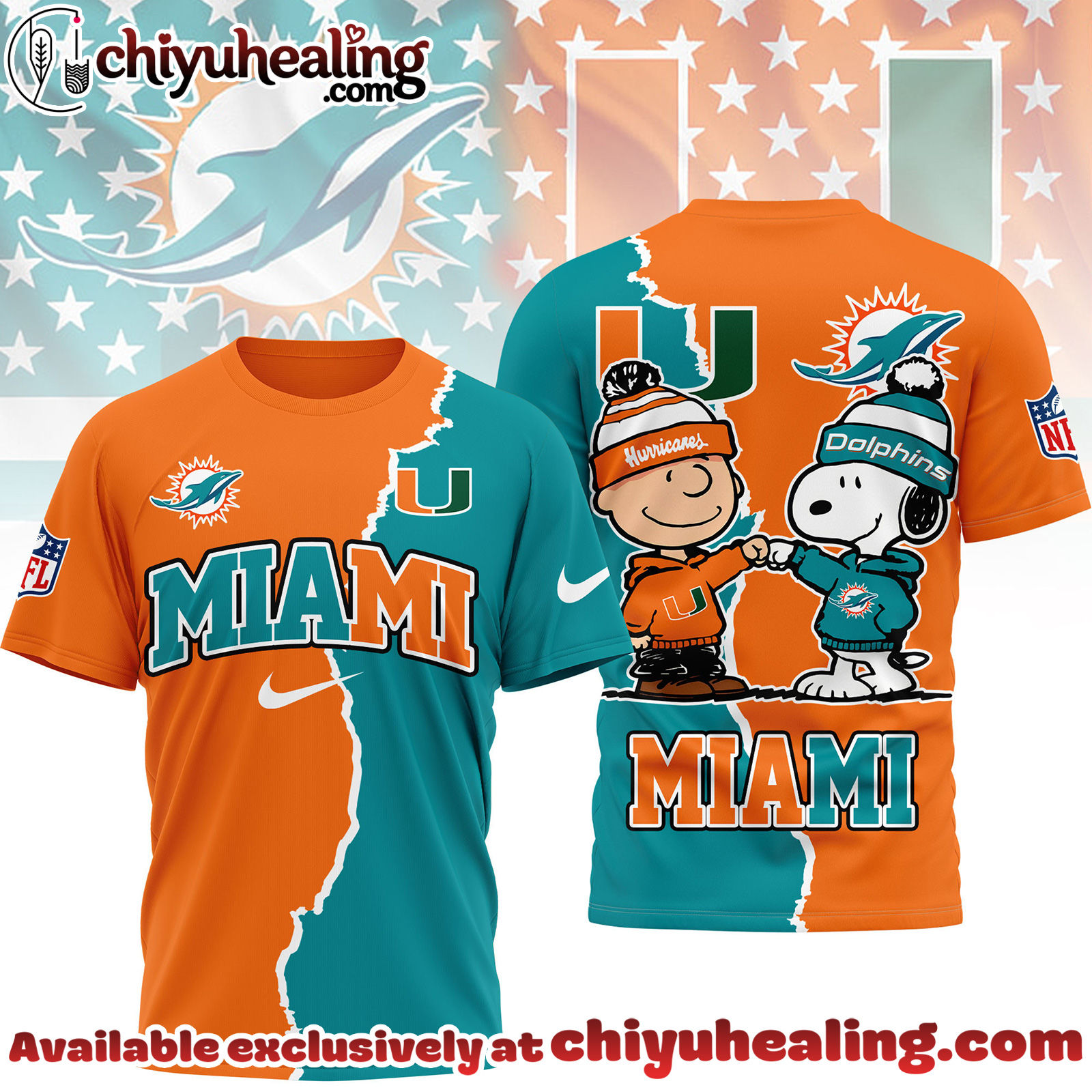 Miami Dolphins x Miami Hurricanes Premium NFL Team x NCAA Team Fusion 3D Shirt, Hoodie, Sweatshirt