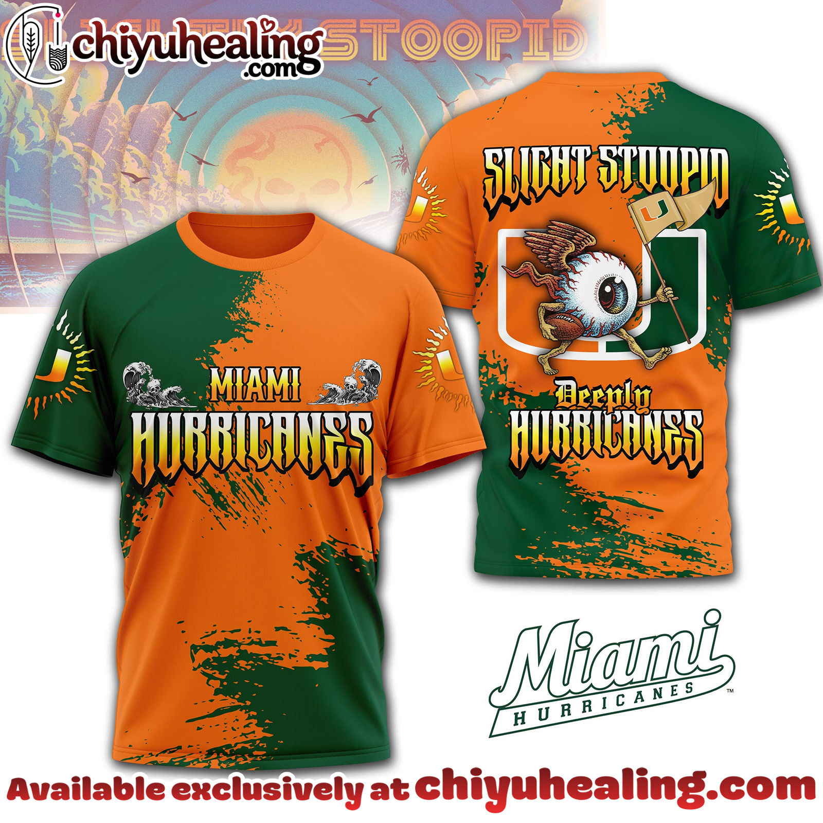 Miami Hurricanes Premium NCAA Slightly Stoopid 3D T-shirt, Hoodie, Sweatshirt, All Team NCAA