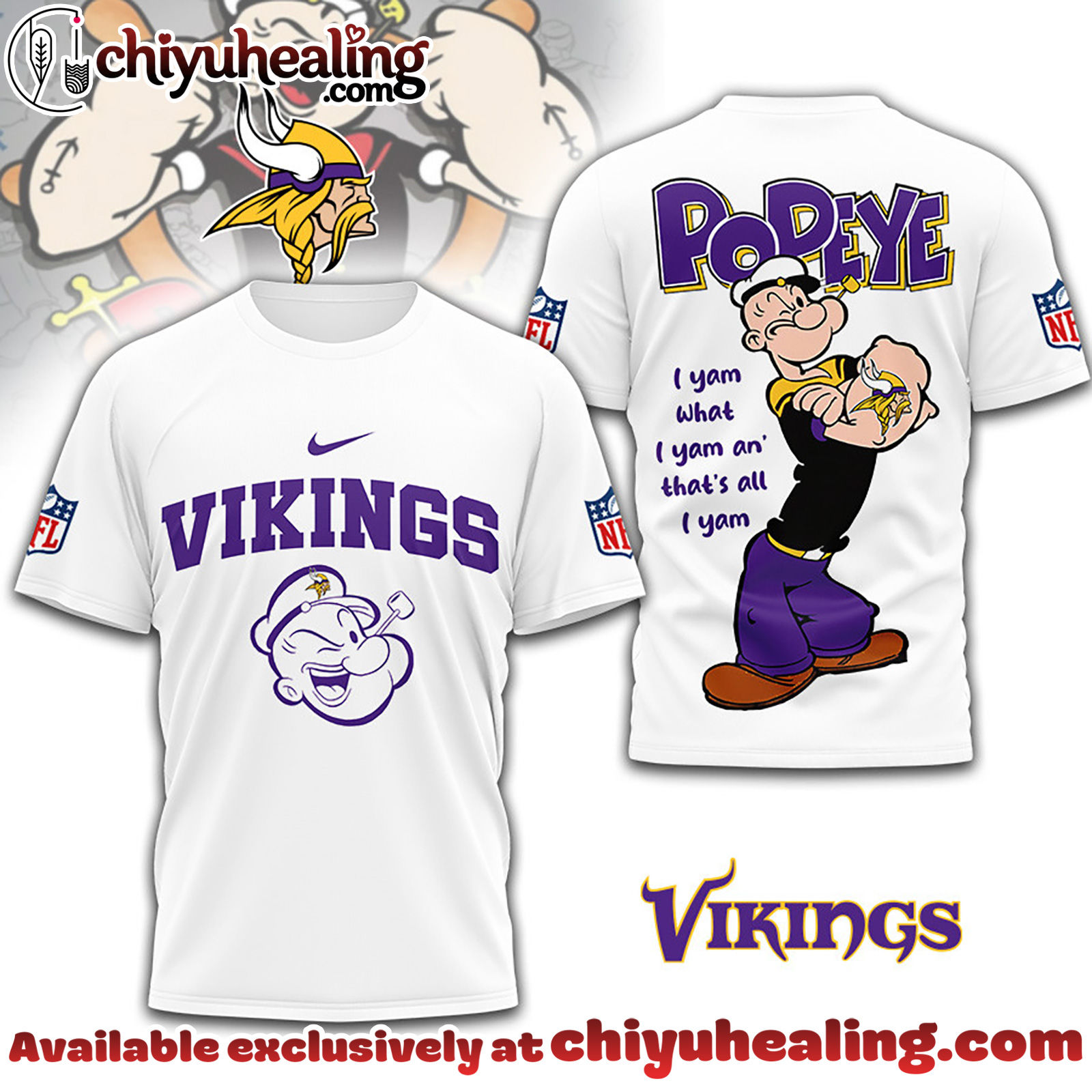 Minnesota Vikings Premium NFL I Yam What I Yam Shirt, Hoodie, Sweatshirt, All Team NFL