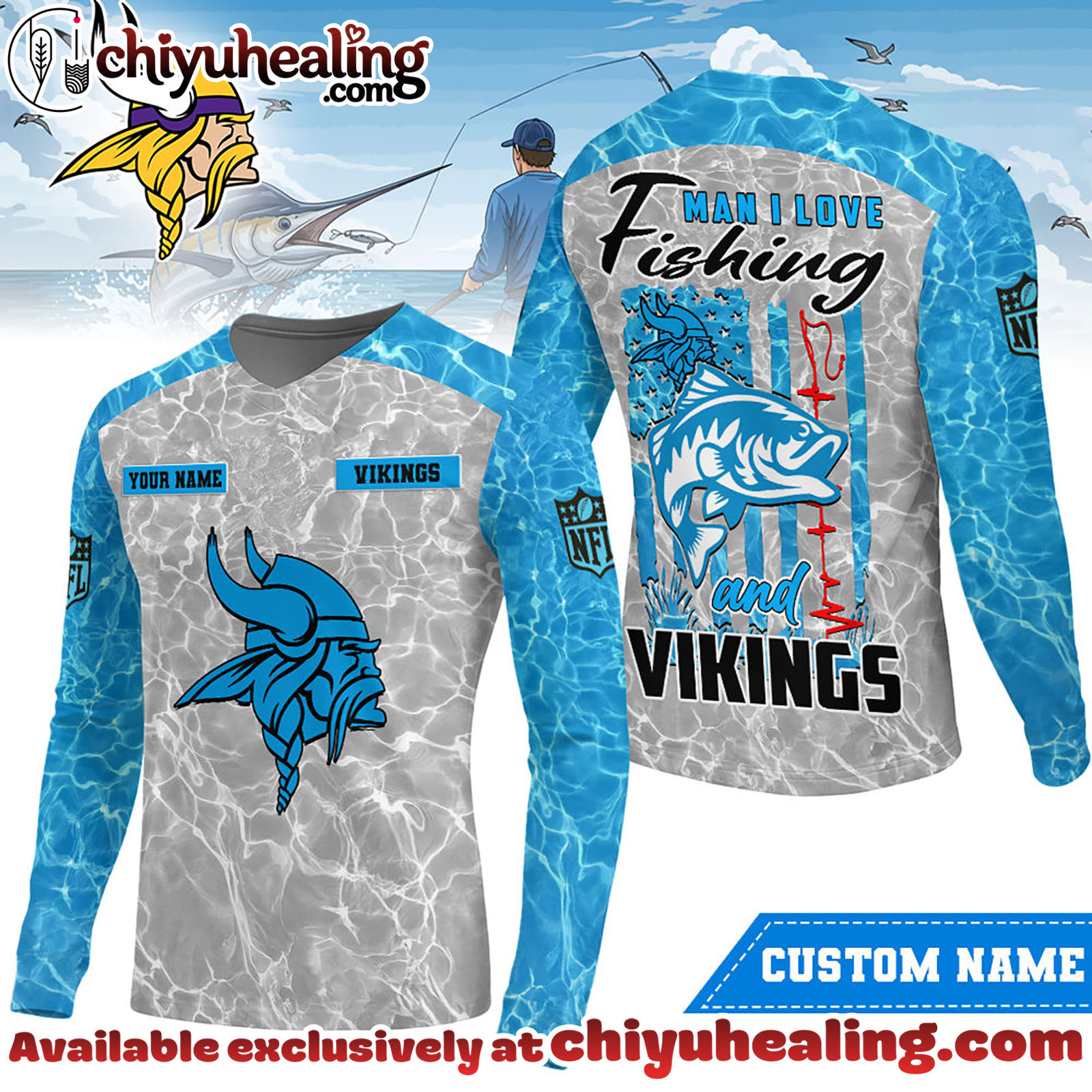 Minnesota Vikings Premium NFL Love Fishing Long Sleeve Hoodie, T-shirt, Sweatshirt
