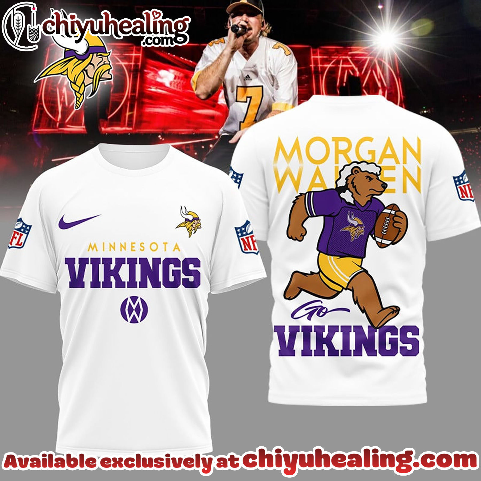 Minnesota Vikings Premium NFL Morgan Wallen Fan 3D Shirt, Hoodie, Sweatshirt