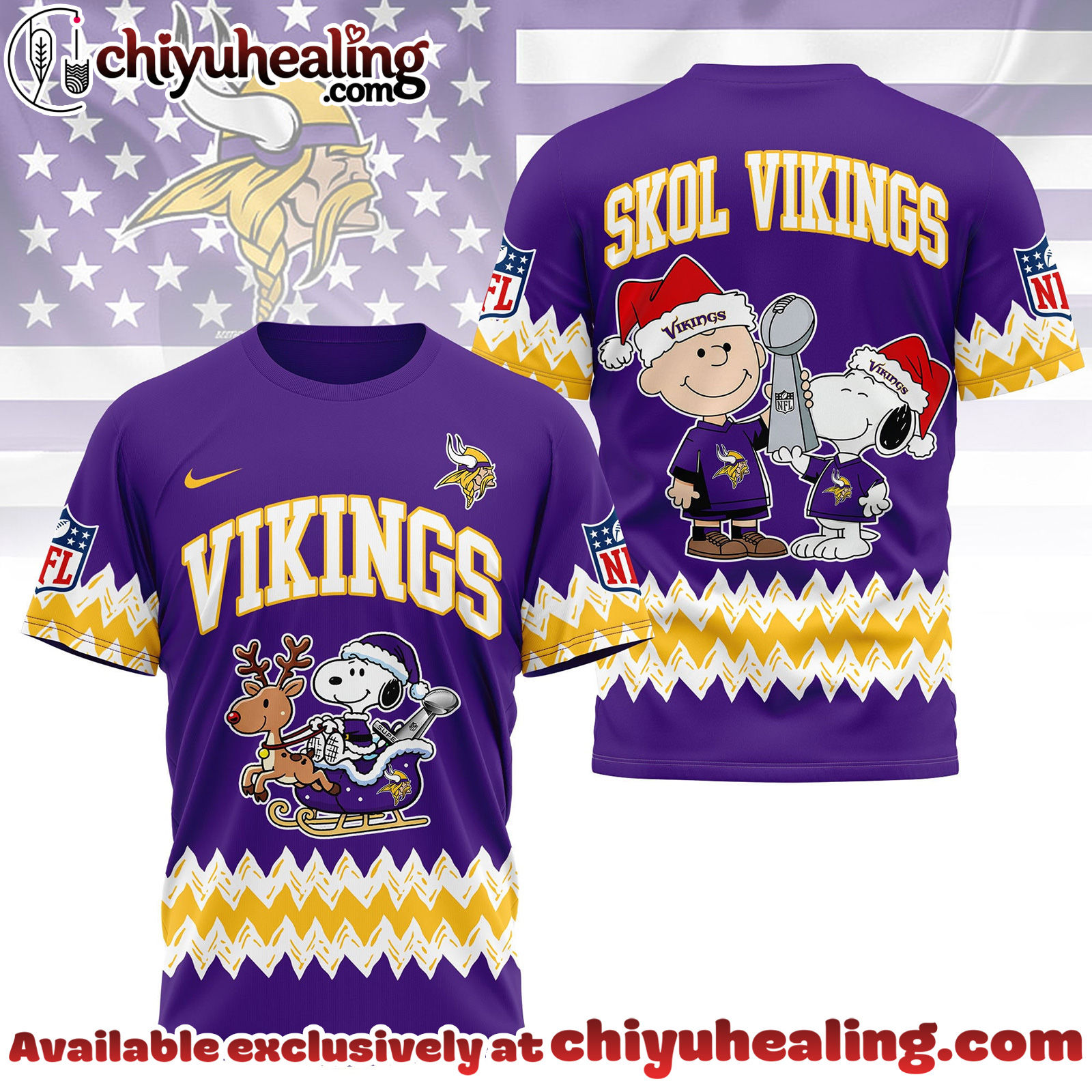 Minnesota Vikings Premium NFL Snoopy Super Bowl Holiday 3D Shirt, Hoodie, Sweatshirt