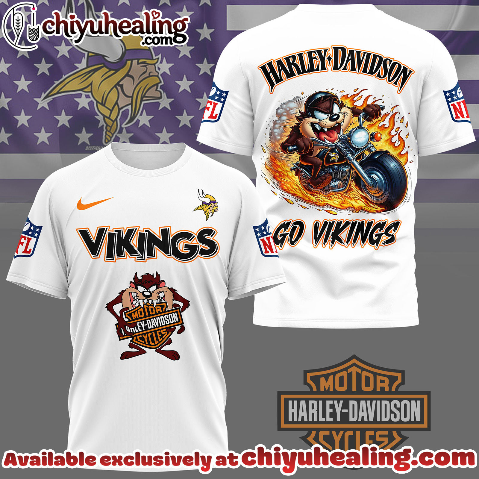 Minnesota Vikings Premium NFL Taz Looney Tunes 3D Shirt, Hoodie, Sweatshirt, All Team NFL