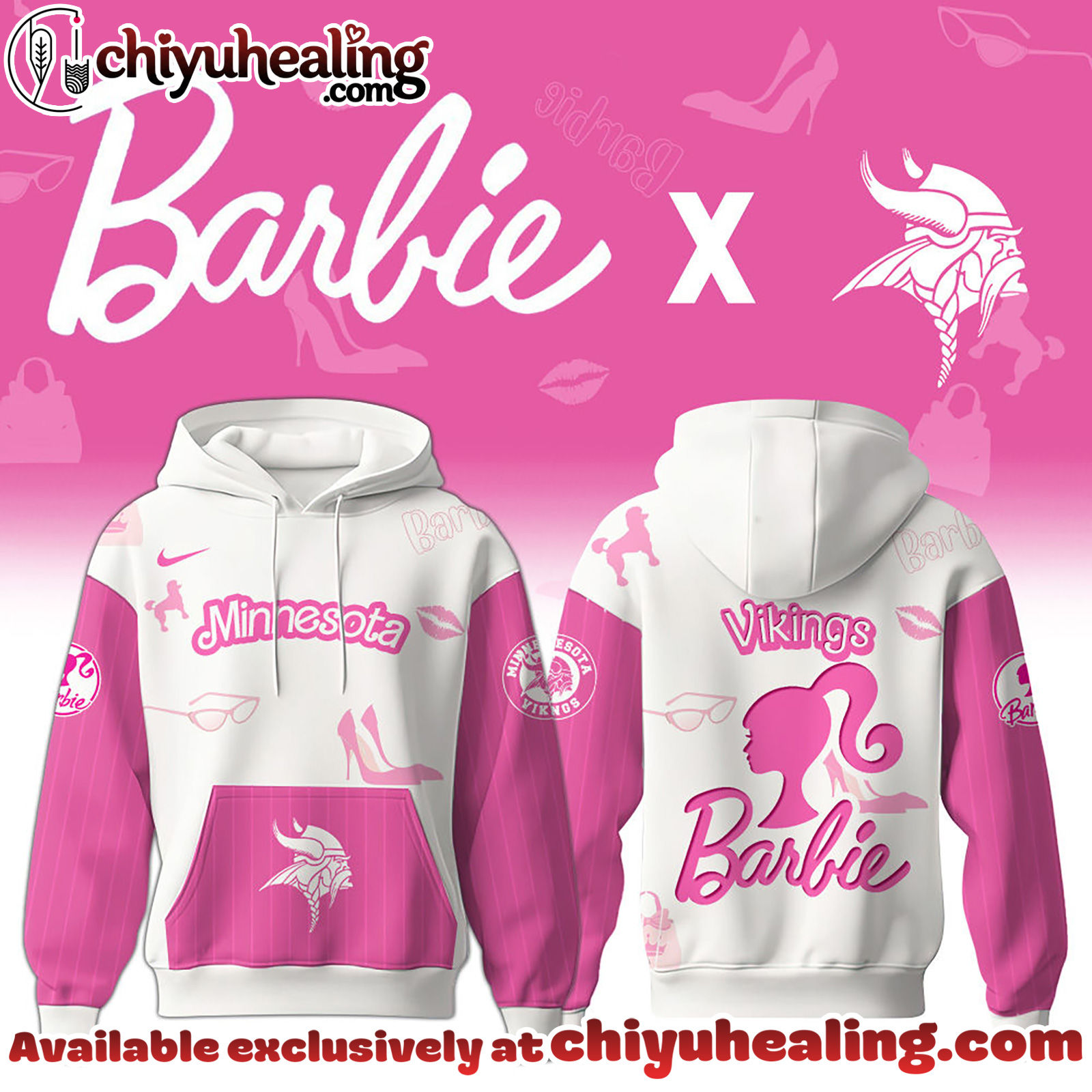 Minnesota Vikings x Barbie Hoodie Limited Edition - Selling Out Fast Hoodie, Sweatshirt, T-shirt