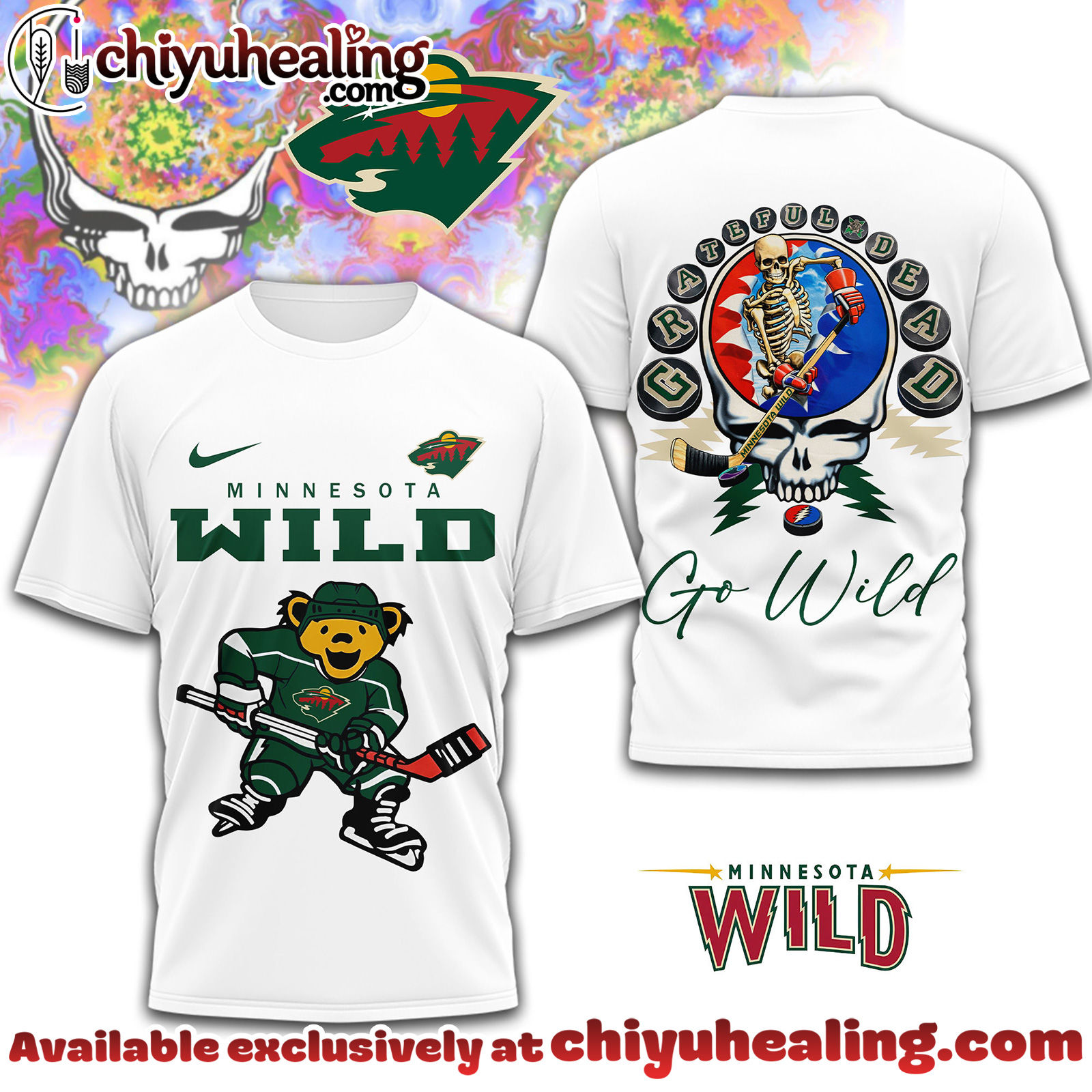 Minnesota Wild Premium NHL Deadhead 3D Shirt