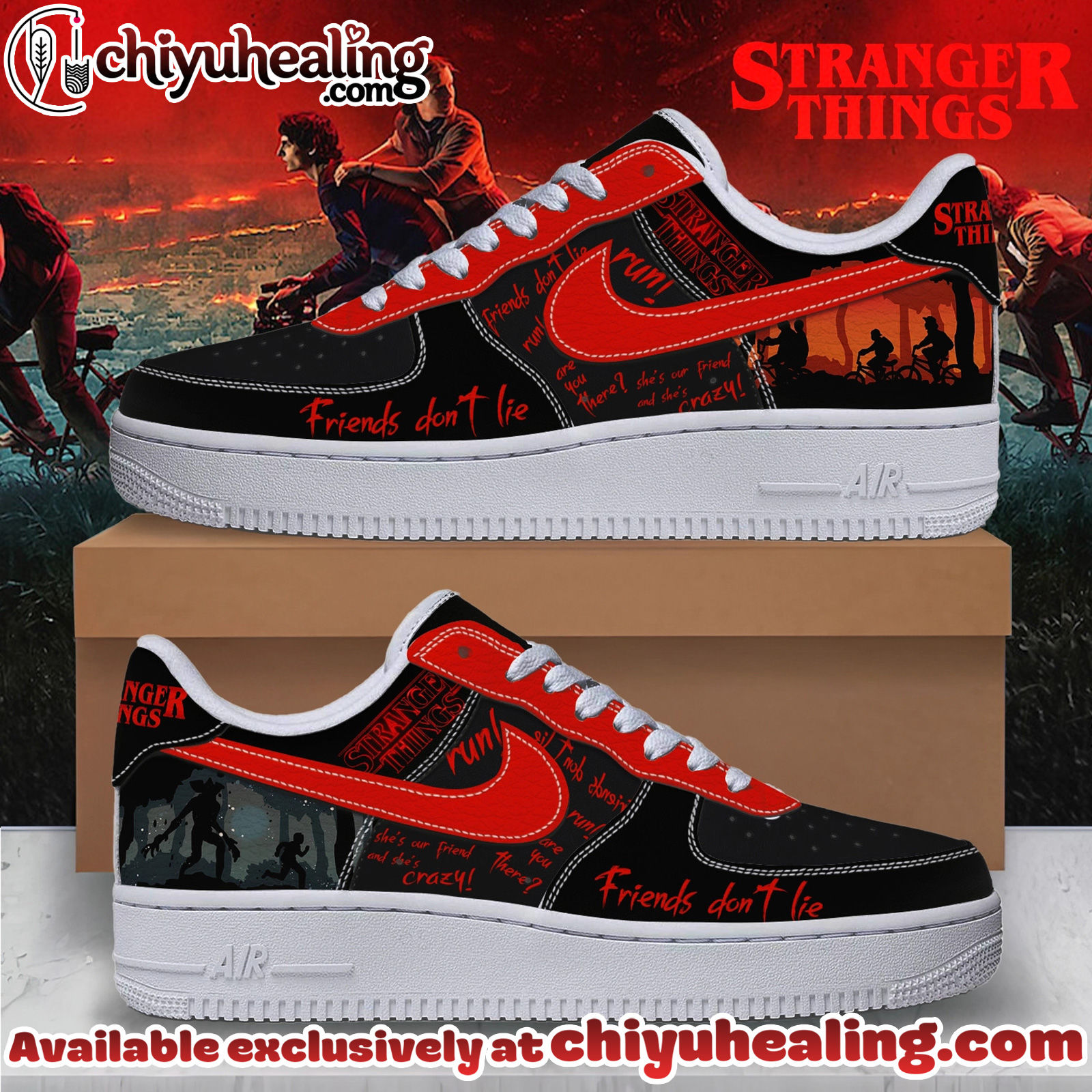 Mistmerch Stranger Things Air Low-Top Sneakers Air Force 1