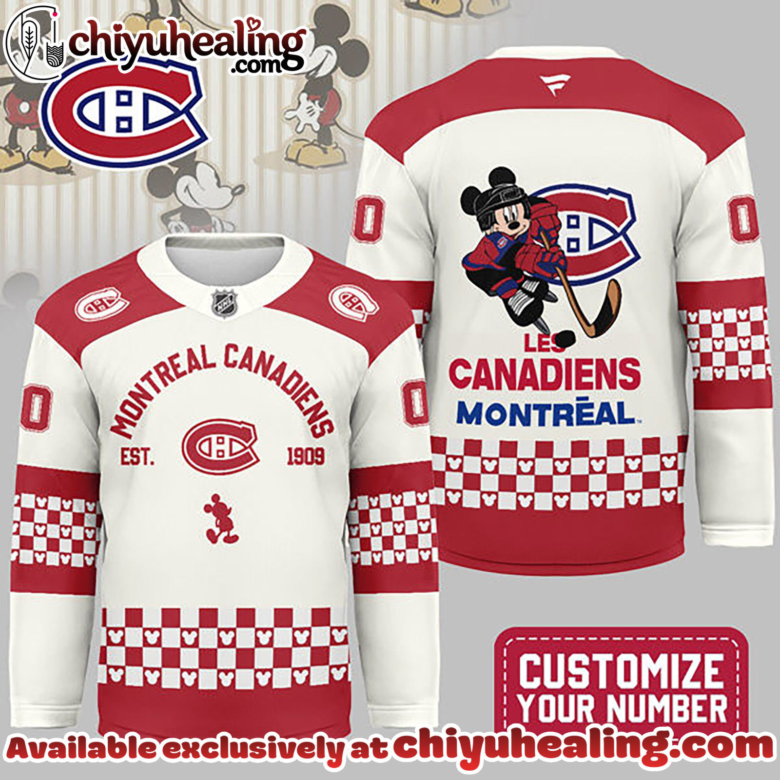 Montreal Canadiens Premium NHL Disney Game Day Hockey Jersey